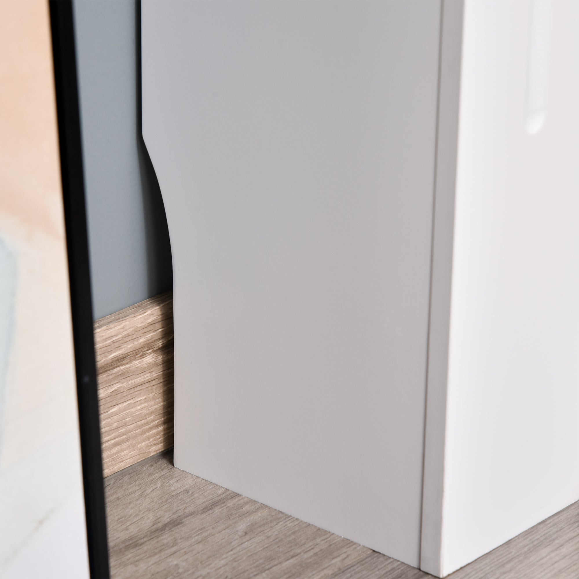 Cache-radiateur couverture radiateur Design à Lattes Panneau Cabinet dim. 112L x 19l x 81H cm MDF Blanc