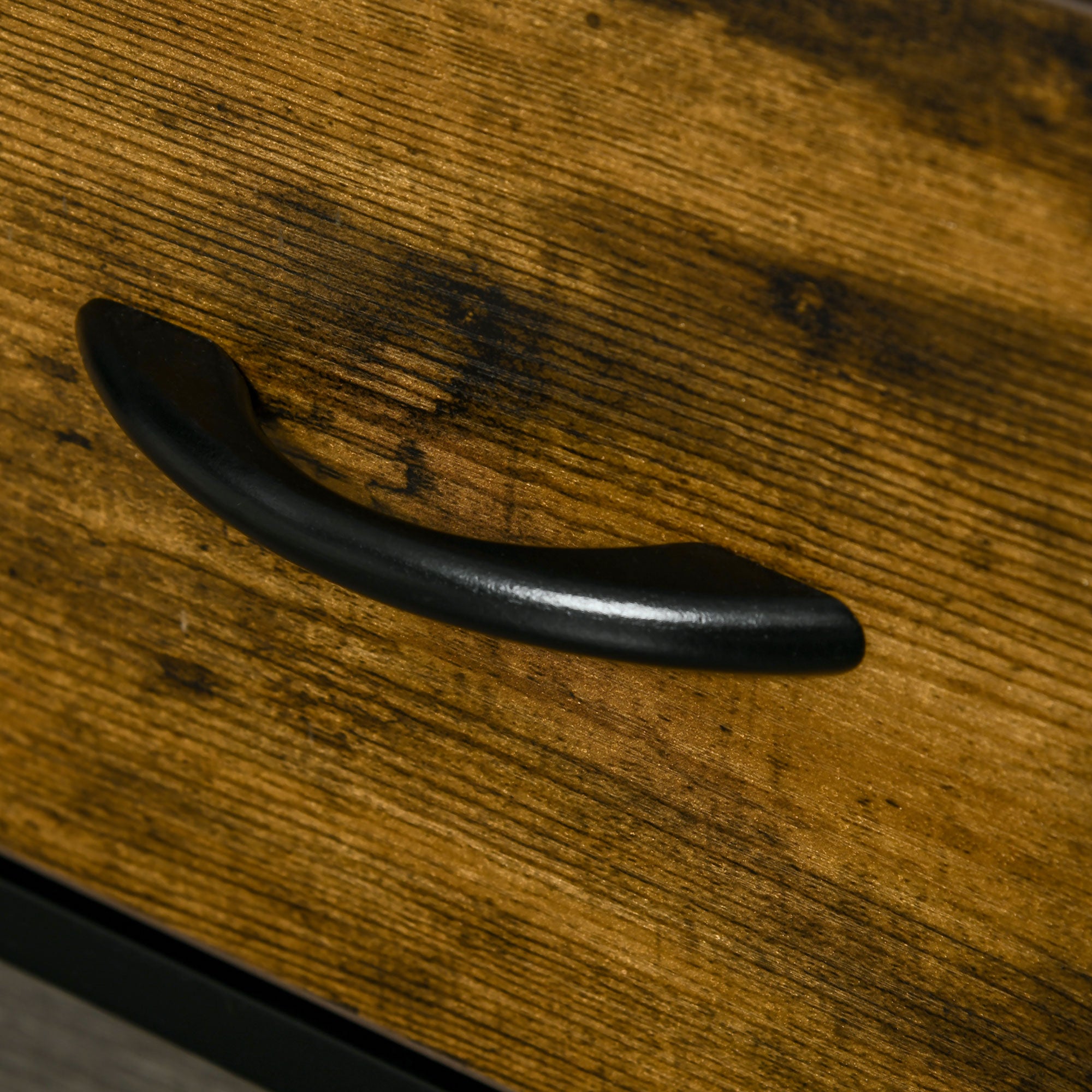 Table de Chevet avec 2 Tiroirs Tissus Table d'appoint petit Meuble de Rangement Style Industriel Commode 2 tiroirs - 45 x 40 x 70,5 cm - Bois et métal