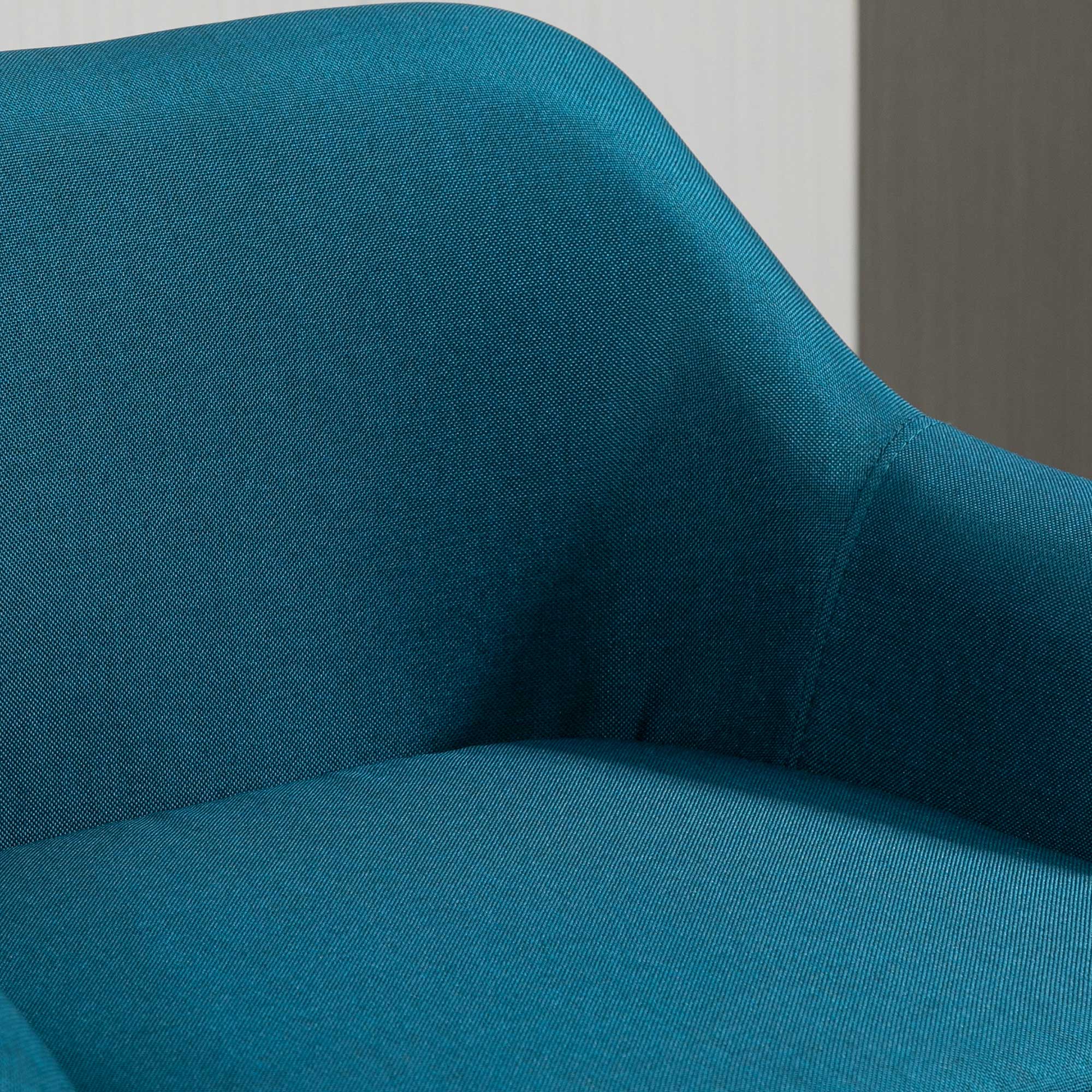 Tabourets de Bar Design scandinave - Lot de 2 tabourets de Bar Grand Confort avec Repose-Pieds et accoudoirs - Bois massif Lin bleu