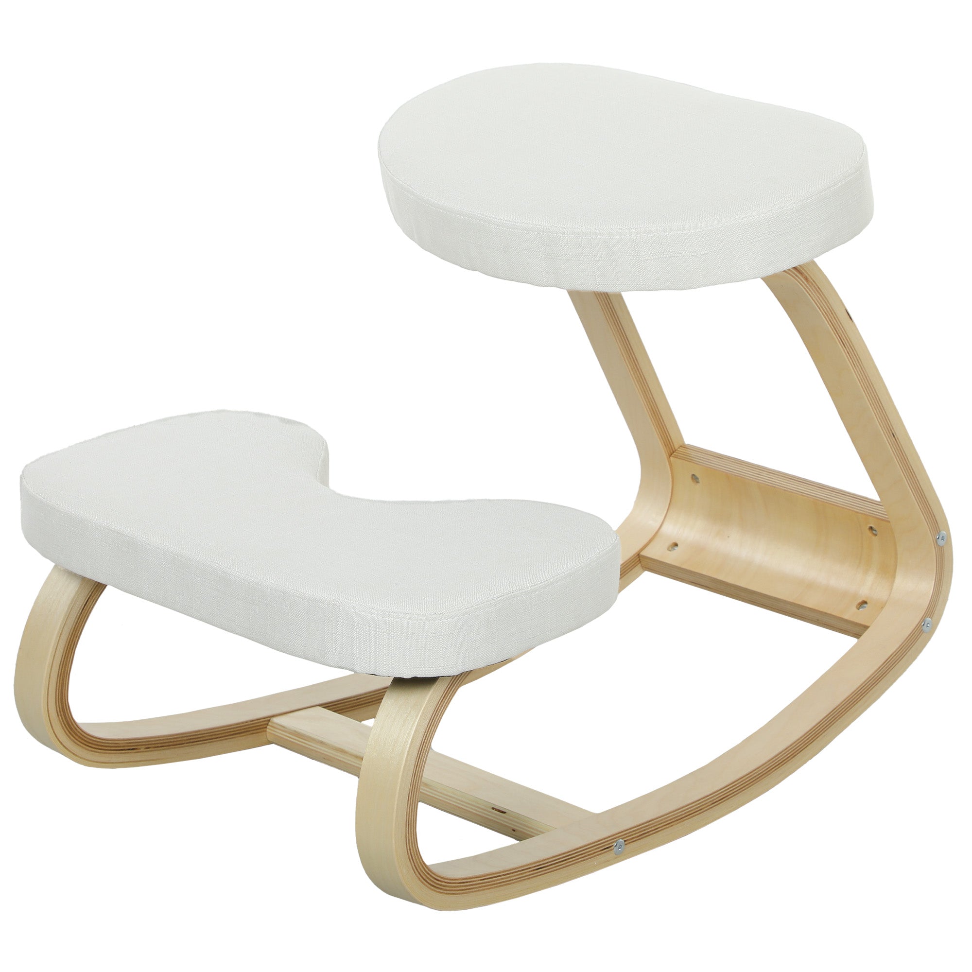 Siège assis genoux, siège ergonomique en bois à bascule, chaise à genoux pour bureau à domicile, améliorer la posture, maux de dos, crème