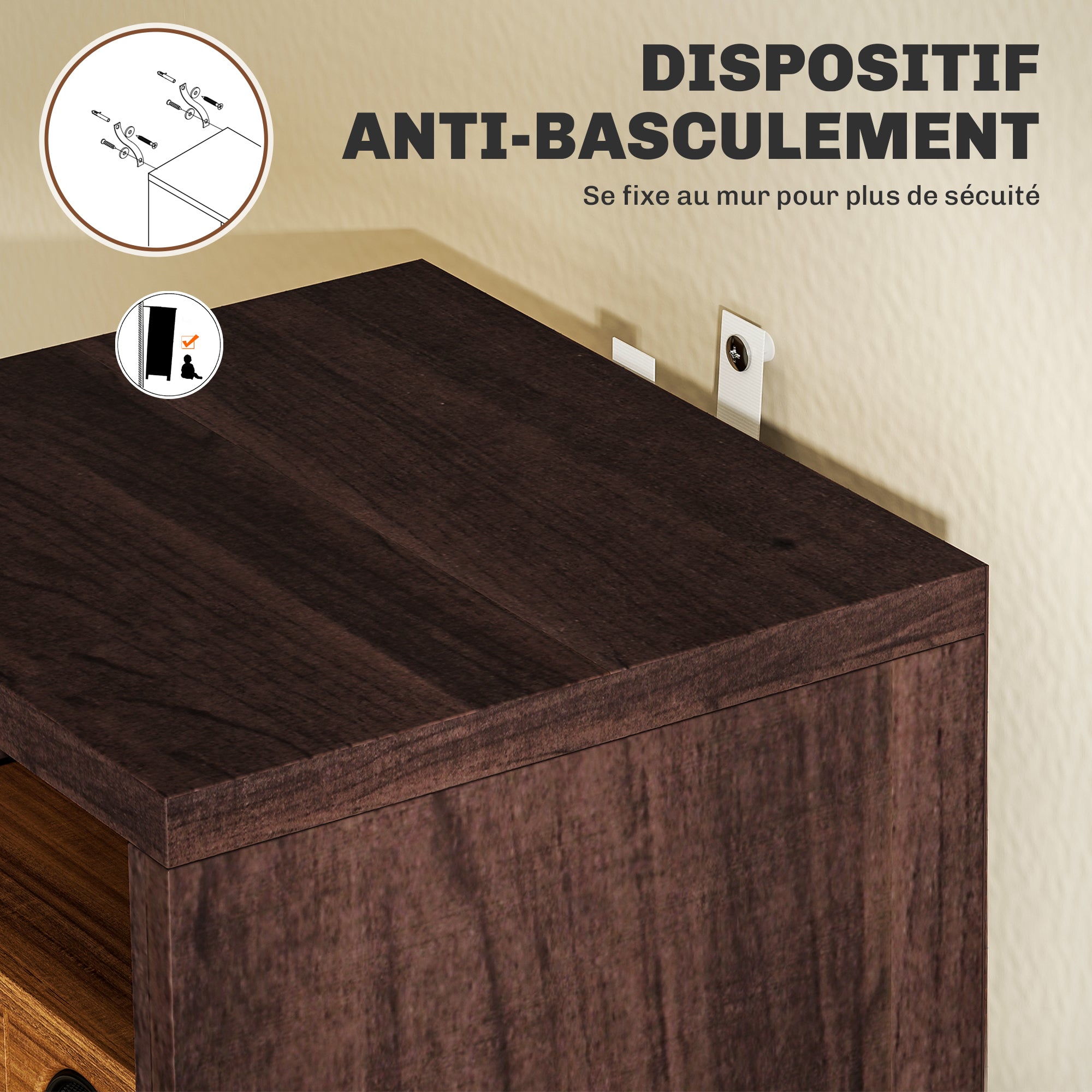 Lot de 2 étagères colonnes armoire de rangement CD-DVD 6 + 6 compartiments 21 x 19,2 x 88,3 cm capacité max. 160 CD effet bois marron