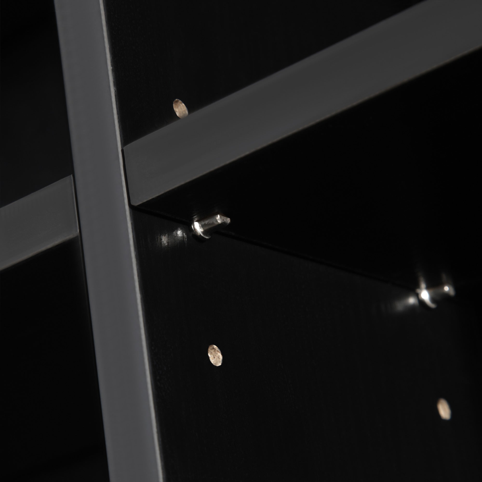 Rangements pour CD et DVD, étagère rangement, capacité max. 1116 CD/528 DVD, 36 compartiments et étagères réglables, pour bureau, salon, chambre, 102 x 23,5 x 195 cm, noir