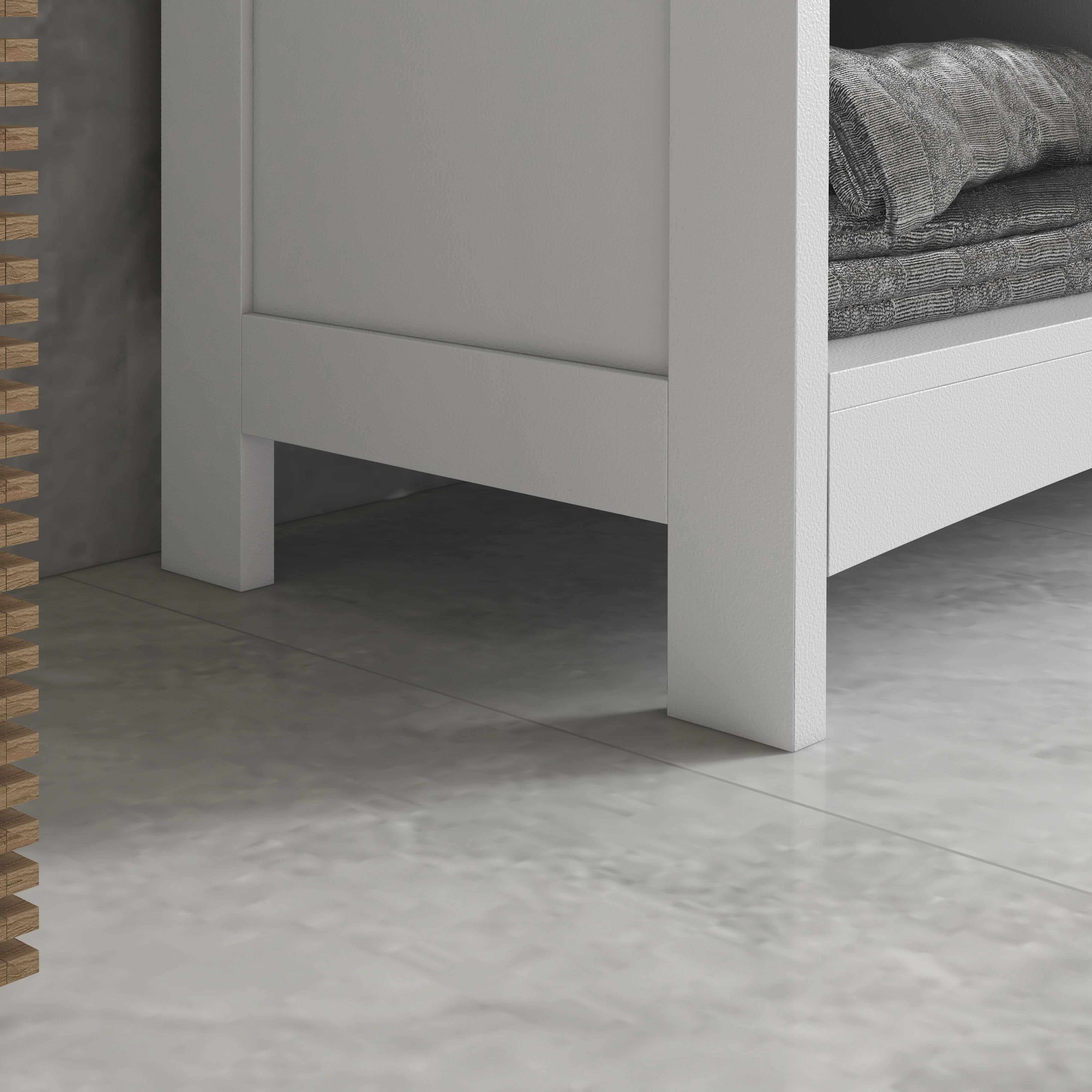 Meuble sous lavabo, meuble de salle de bain, étagères réglables, placard 2 portes, meuble sous évier, style classique, 90 x 30 x 60 cm, blanc