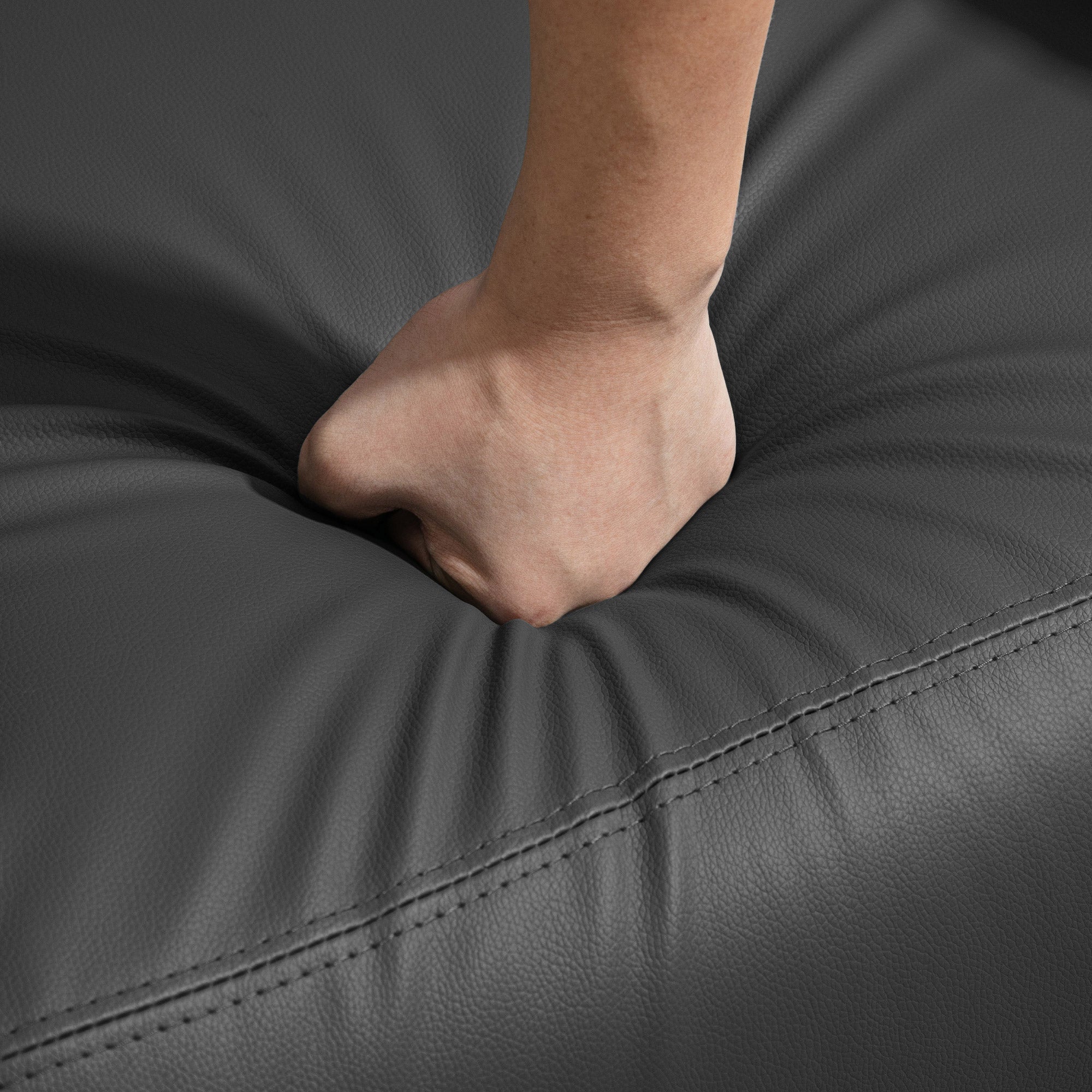 Fauteuil de Relaxation et Massage électrique avec Inclinaison Manuelle Dossier Repose-Pied réglable revêtement synthétique Noir