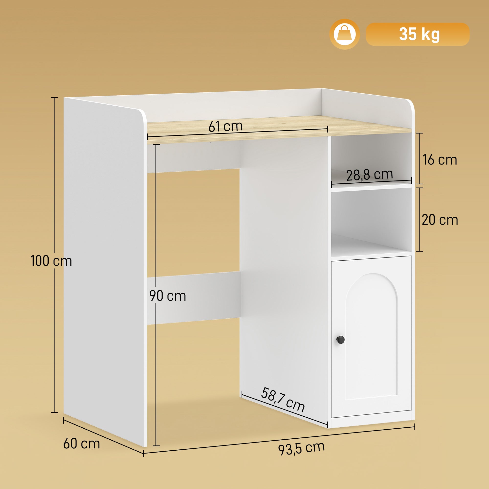 Meuble machine à laver, armoire machine a laver avec compartiments ouverts, porte à fermeture douce et large plateau, meuble de salle de bain et buanderie, 93,5 x 60 x 100 cm, blanc