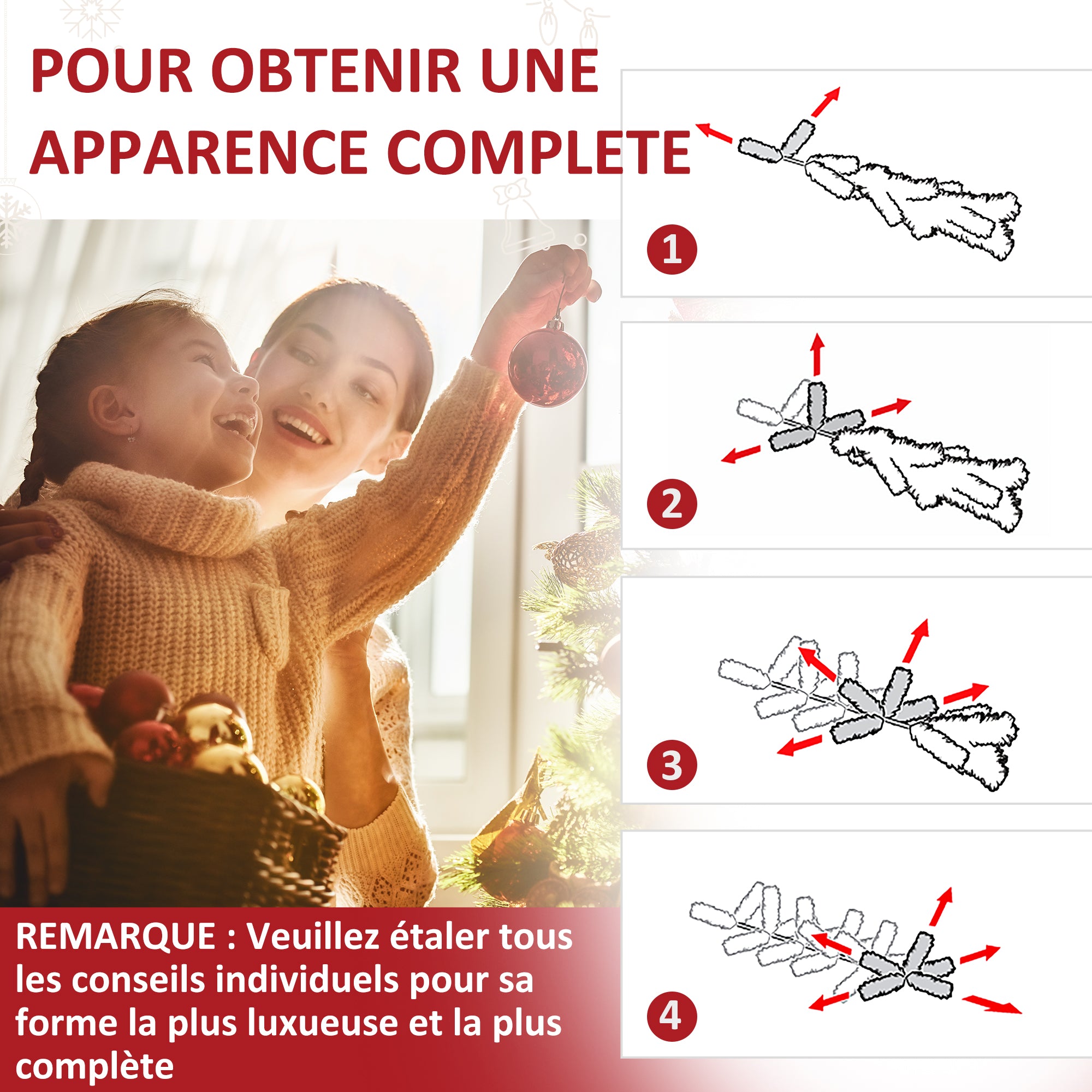 Sapin de Noël Artificiel Lumineux 210H cm LED x 700 Blanc Chaud + Support Pied 2154 Branches Vert