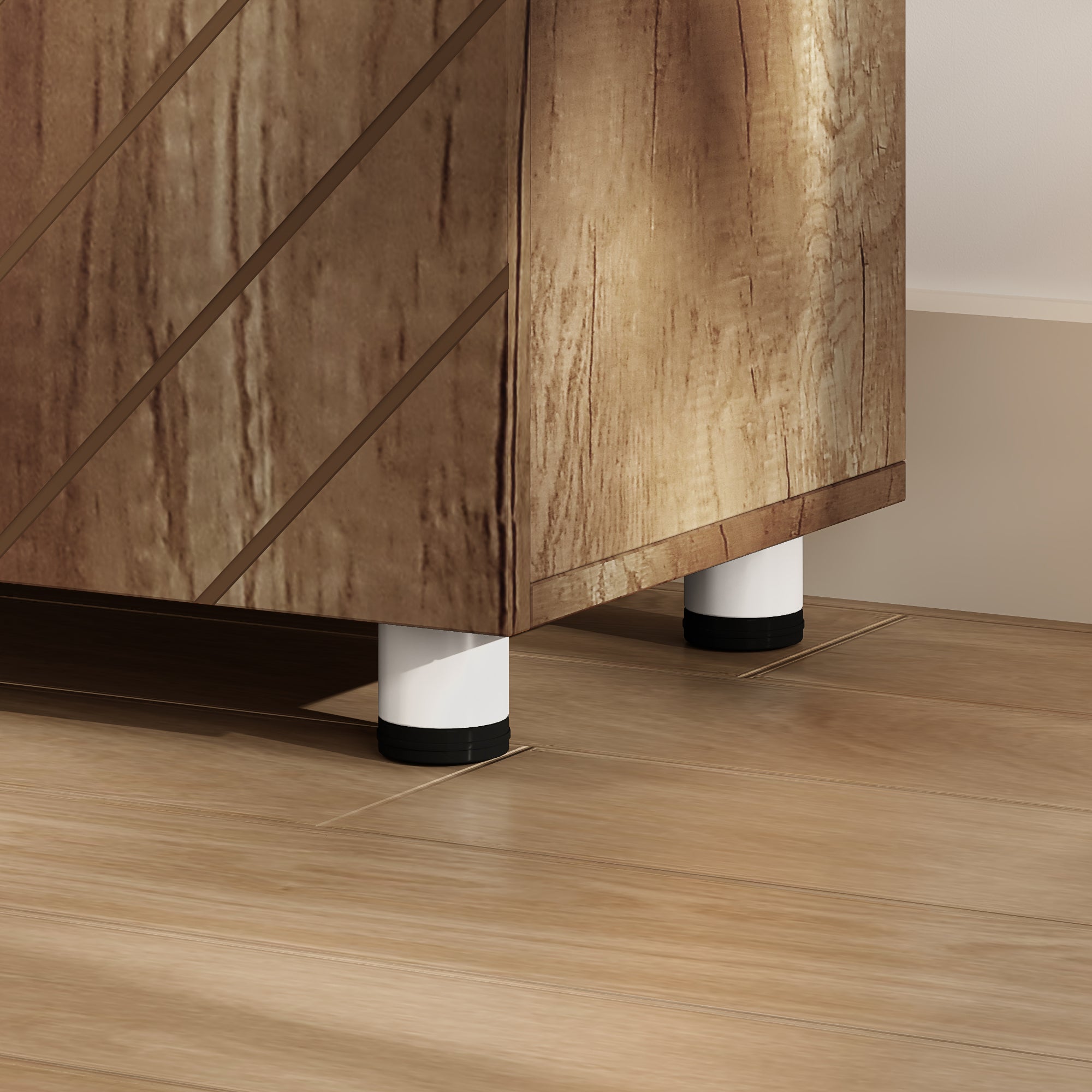 Meuble TV meuble télé bois banc TV pour téléviseur jusqu'à 50 pouces avec 2 placards et compartiment ouvert et tiroir pour salon chambre à coucher, 120 x 30 x 45 cm, bois naturel