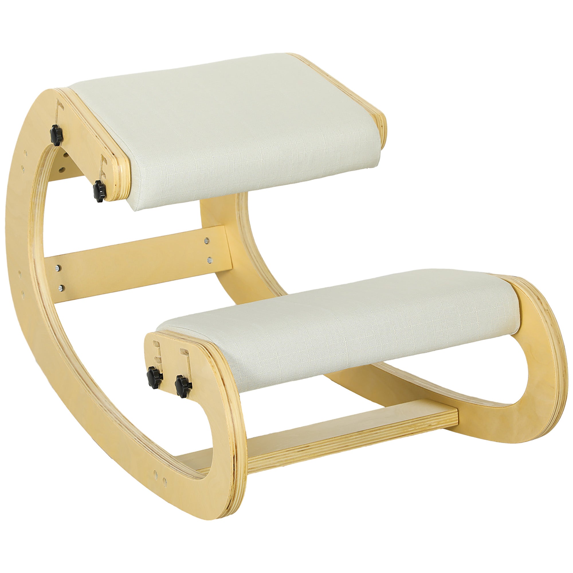 Siège assis genoux, siège ergonomique en bois à bascule, chaise à genoux réglable pour bureau à domicile, améliorer la posture, maux de dos, crème