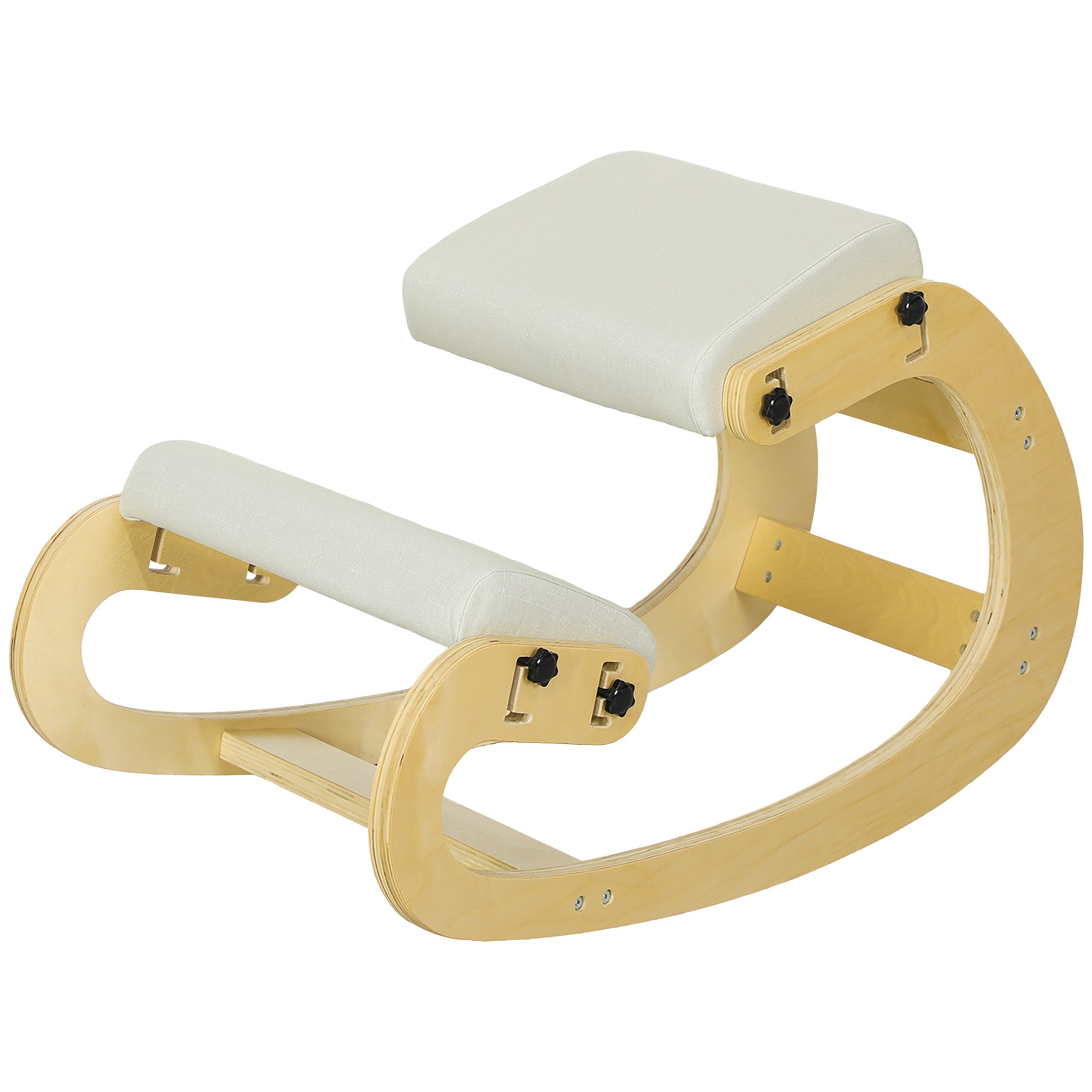 Siège assis genoux, siège ergonomique en bois à bascule, chaise à genoux réglable pour bureau à domicile, améliorer la posture, maux de dos, crème