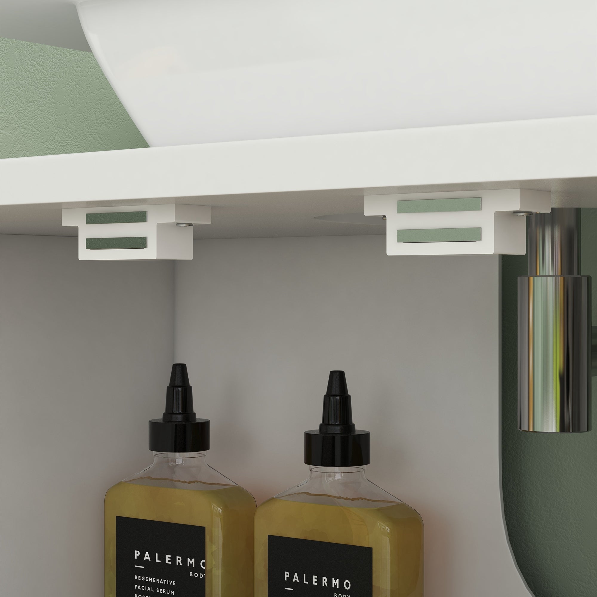 Meuble sous vasque meuble de salle de bain 2 portes avec étagère réglable armoire de rangement pour lavabo 60 x 30 x 60 cm en bambou naturel et blanc