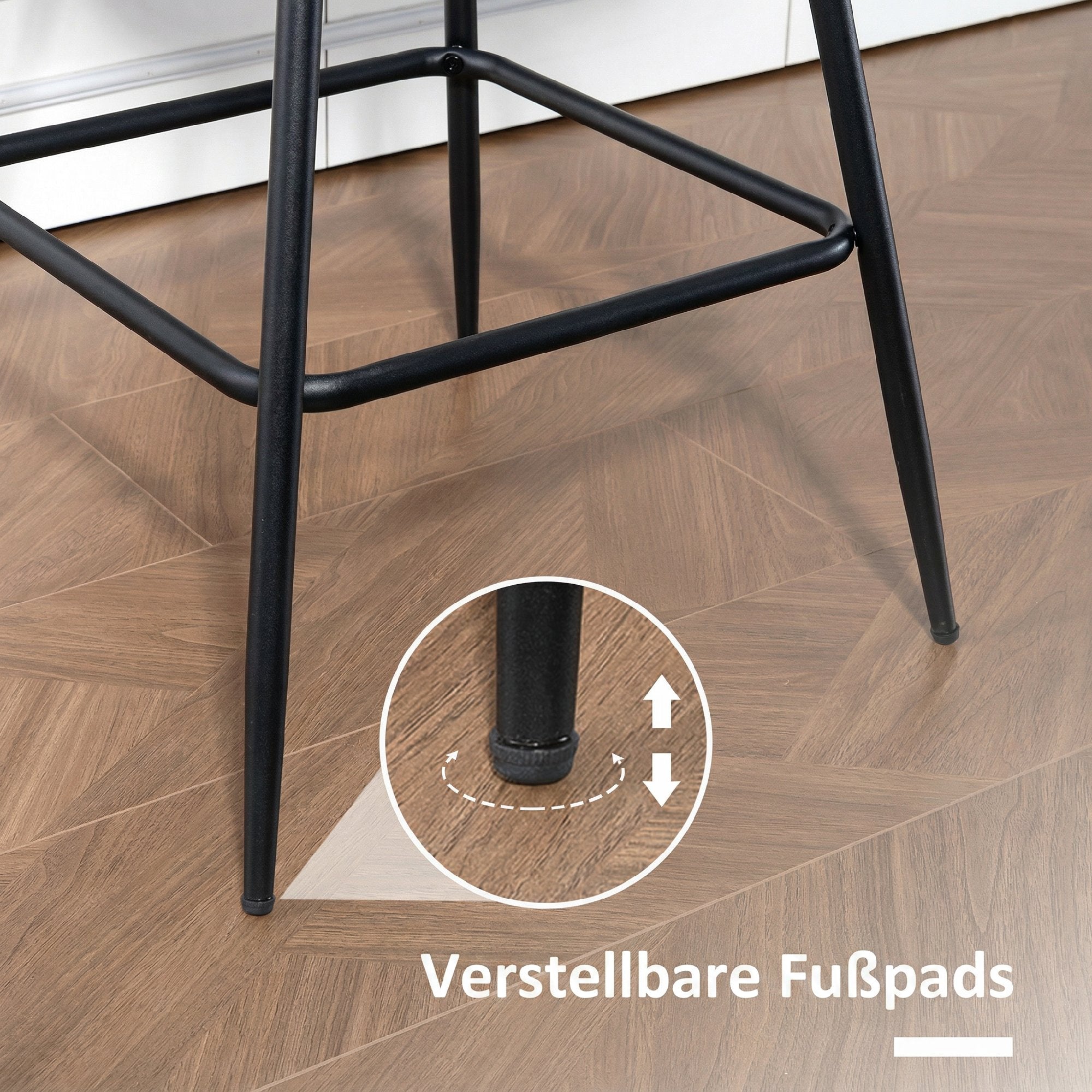 Lot de 2 Tabourets de Bar, Chaises de Bar Moderne en PU, Assise Rembourrée 68H cm à Pivotant à 360°, Dossier et Repose-Pieds, Pieds en Acier, Chaises Hautes Cuisine, Salle À Manger, Marron