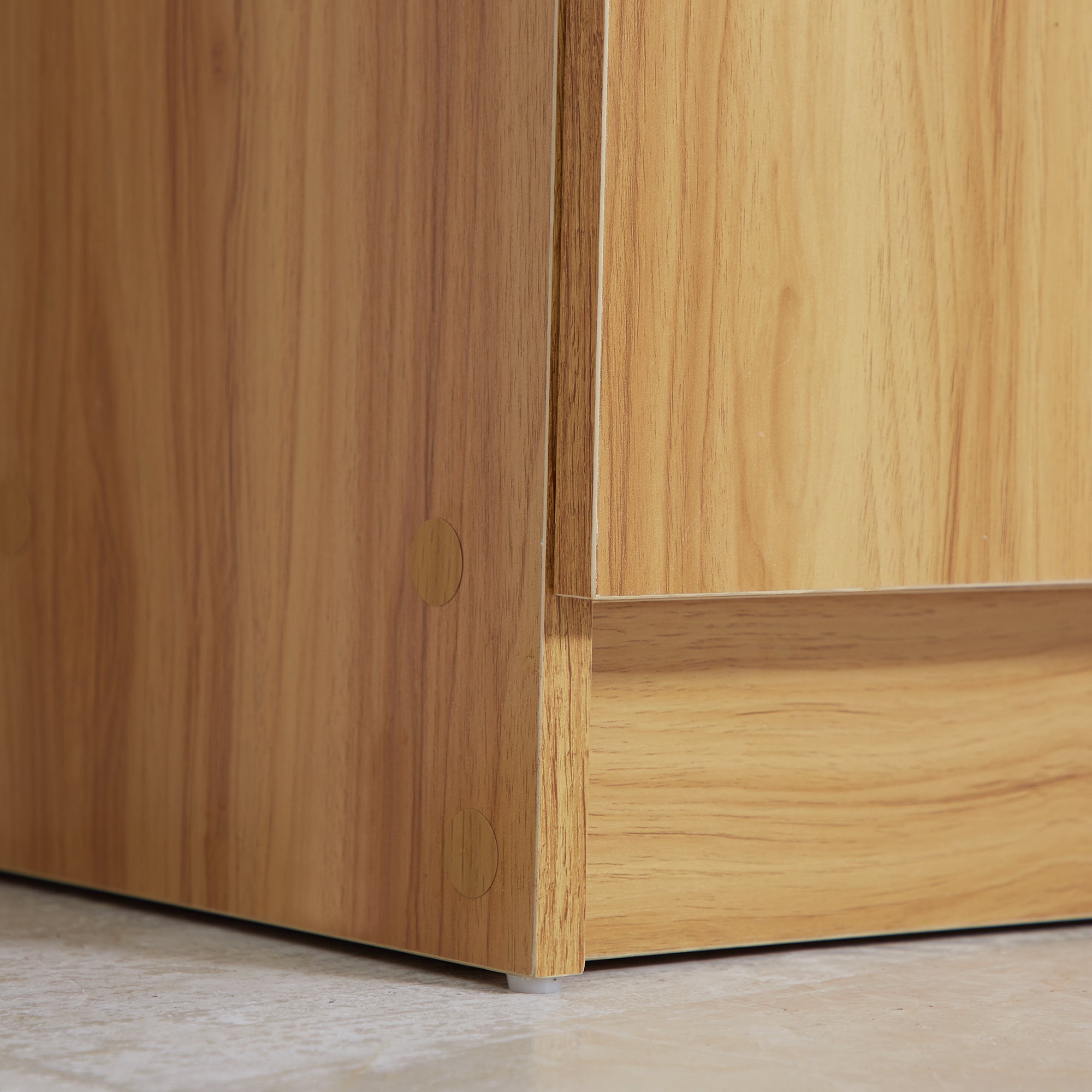 Meuble de rangement à chaussures pour entrée 12 paires - armoire à chaussures avec 4 compartiments ouverts et placard double porte - étagère réglable - 83L x 30l x 90H cm - marron