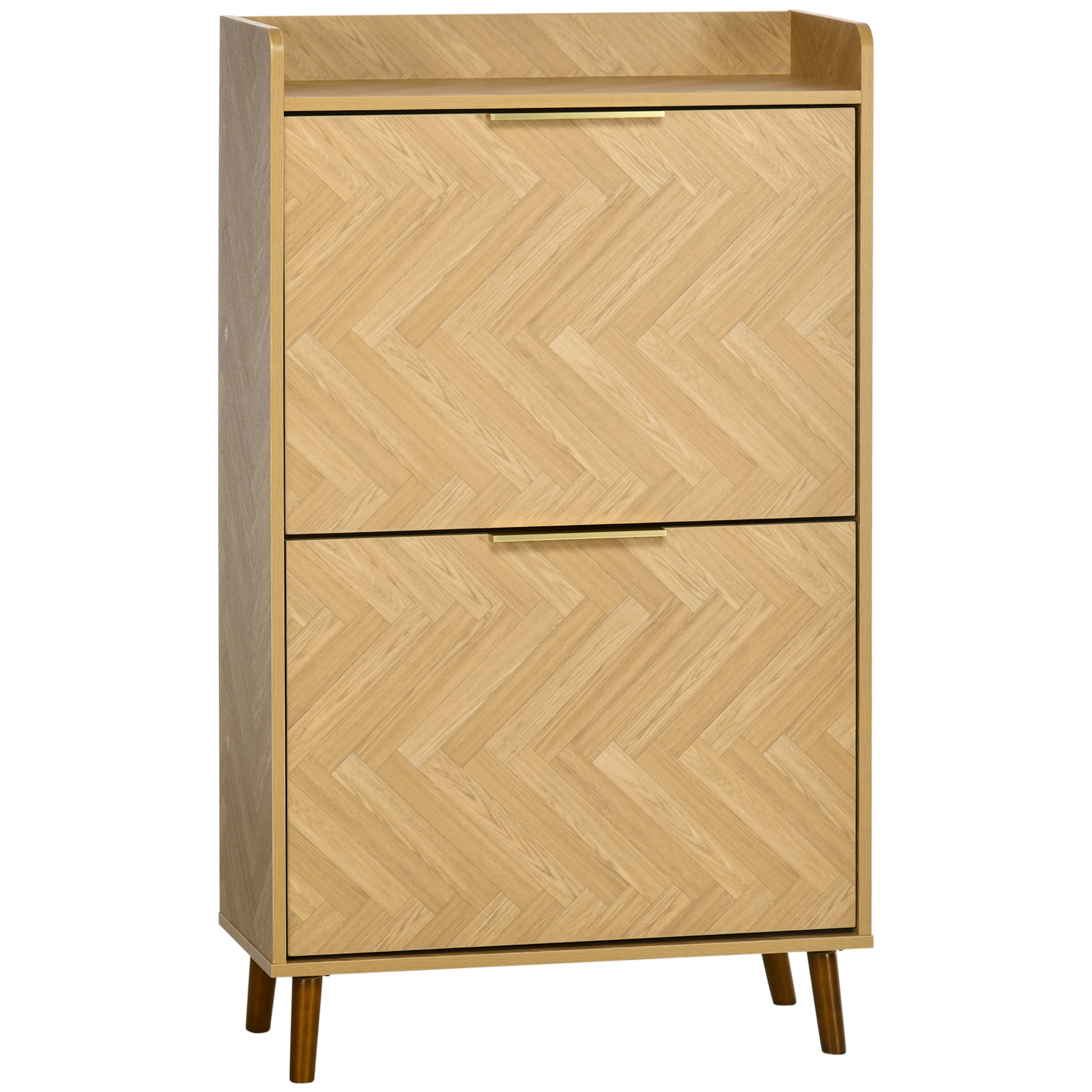 Meuble à chaussures à 2 abattants, étagère à chaussures style vintage, pour petit entrée, salon, chambre, 70 x 30 x 120 cm