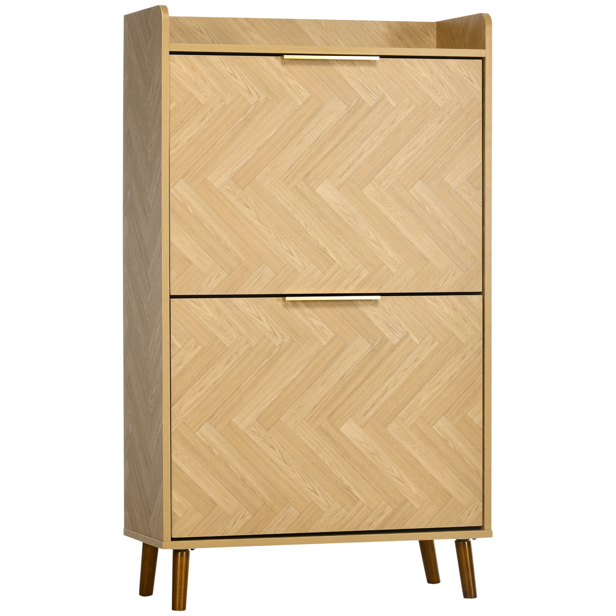 Meuble à chaussures à 2 abattants, étagère à chaussures style vintage, pour petit entrée, salon, chambre, 70 x 30 x 120 cm