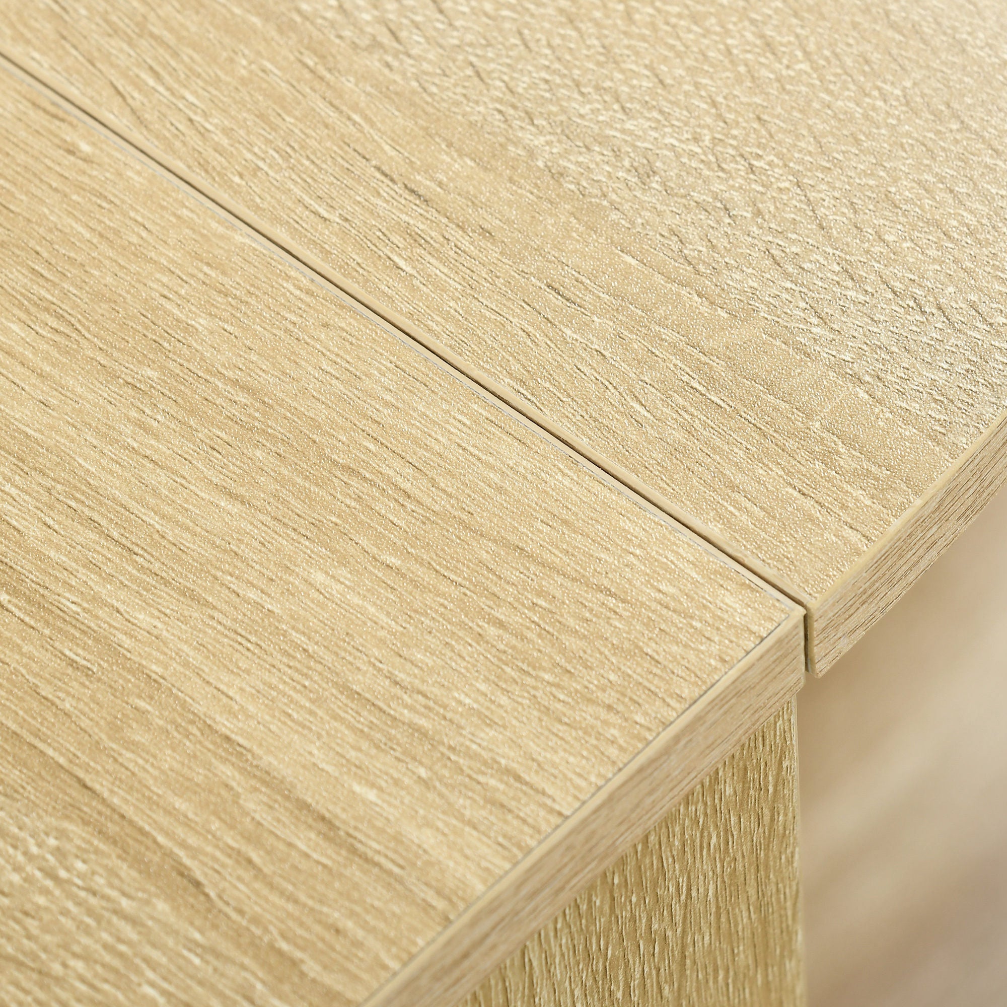 Table pliable de cuisine salle à manger 2 abattants - table ovale extensible - en bois chêne