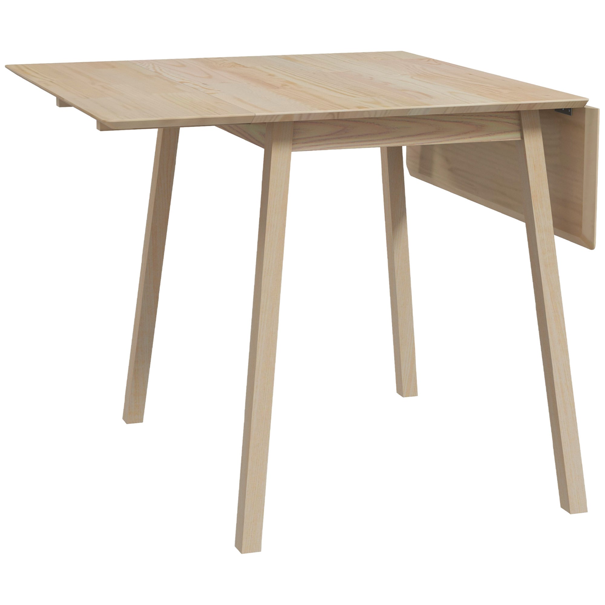 Table de cuisine pliable table à manger pliante avec plateau rabattable en bois pour 2 à 4 personnes, bois naturel