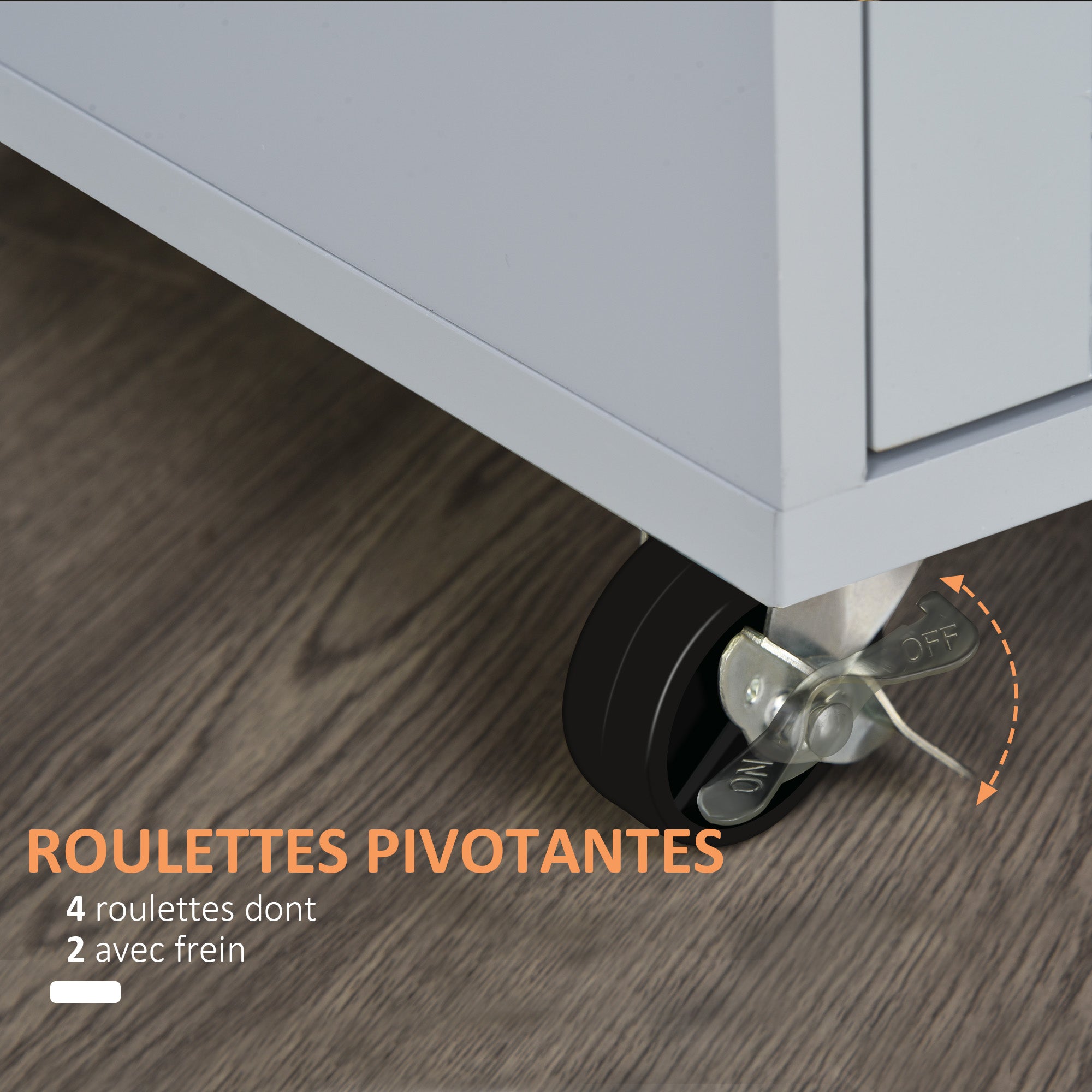 Desserte de cuisine sur roulettes chariot de service Ilot de cuisine avec tiroir de placard et porte-torchons - 83l x 45P x 91,5H cm gris