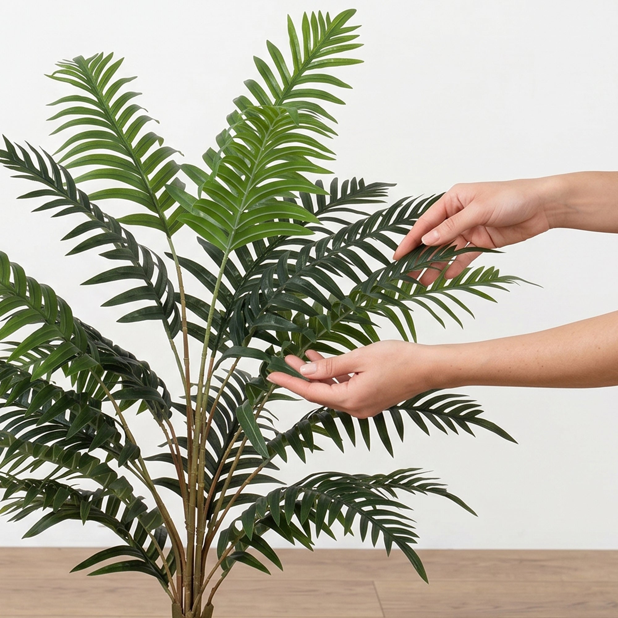 Plante artificielle intérieure 90 cm fougère arbre artificiel en pot avec branches flexibles, fausse plante vert décoration intérieure et extérieure pour maison, bureau, salon, chambre