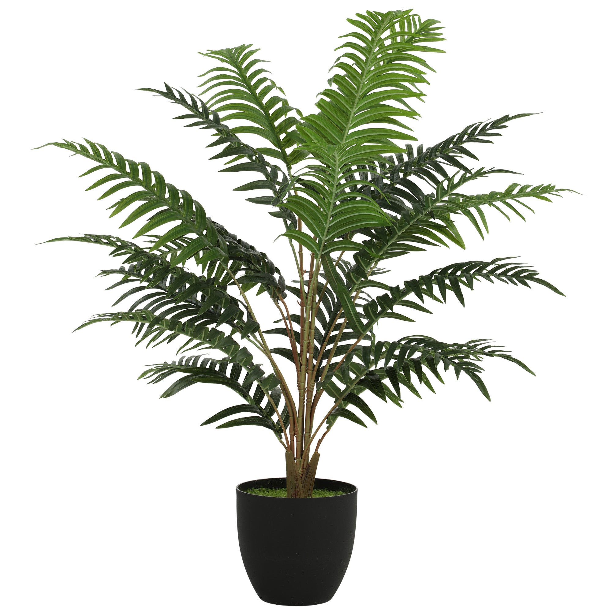 Plante artificielle intérieure 90 cm fougère arbre artificiel en pot avec branches flexibles, fausse plante vert décoration intérieure et extérieure pour maison, bureau, salon, chambre