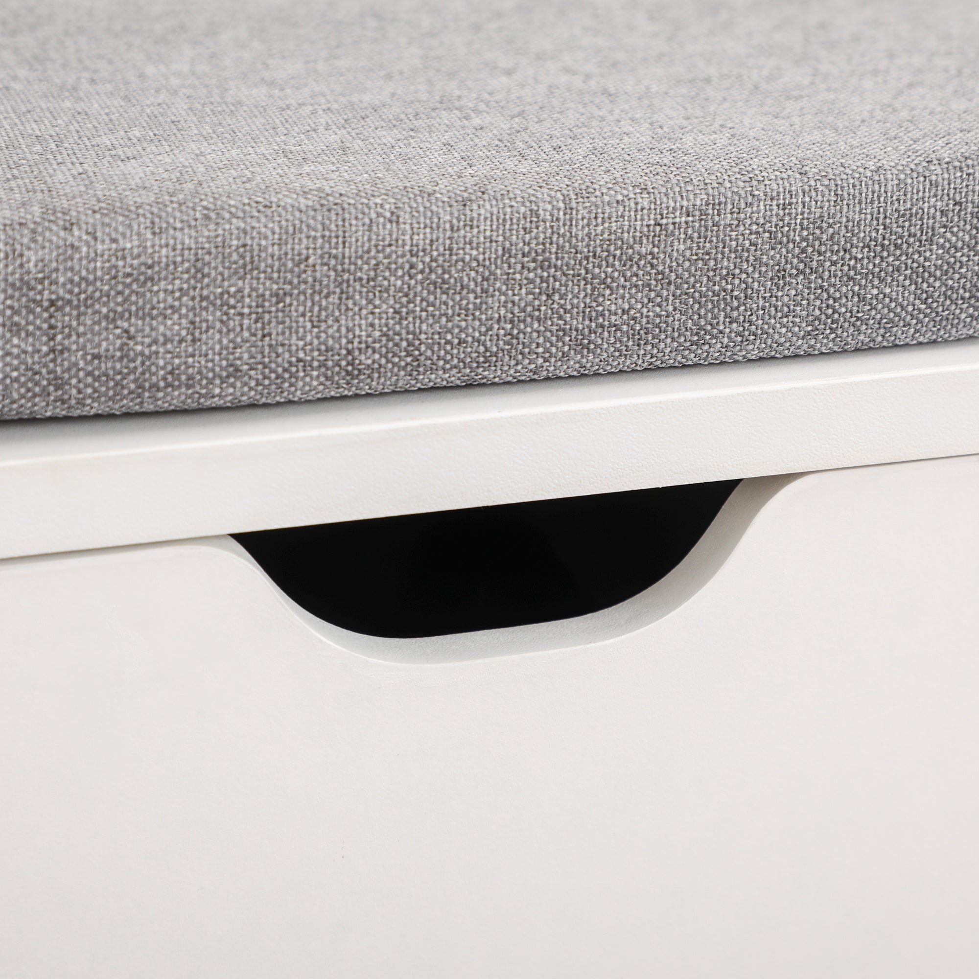 Banc à chaussures meuble à chaussures avec coussin d'assise, étagères réglables, compartiments ouverts et tiroir, banc d'entrée, couloir, chambre, 101 x 29 x 47,5 cm, blanc et gris