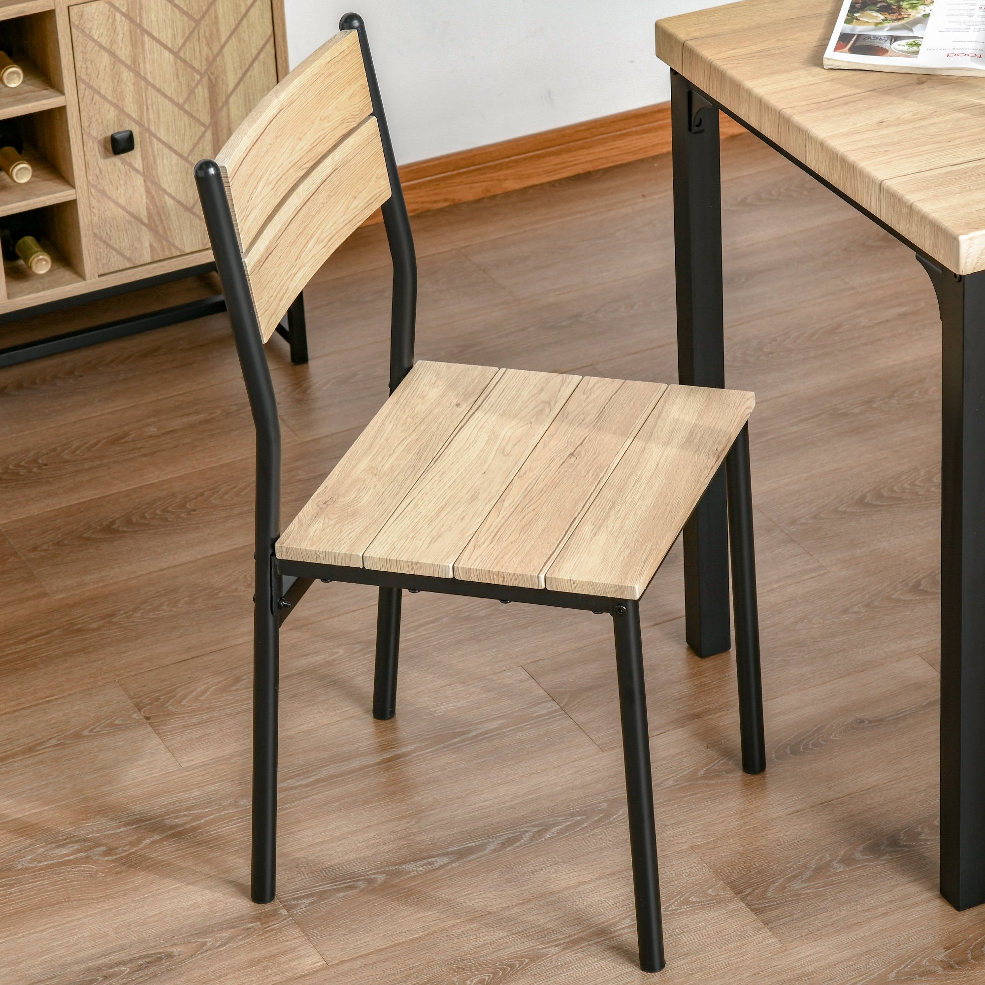 Ensemble table et chaises pour 2 personnes, table de cuisine avec chaises, table à manger 3 pièces avec 2 chaises encastrables, pour cuisine salon maison, bois de chêne clair