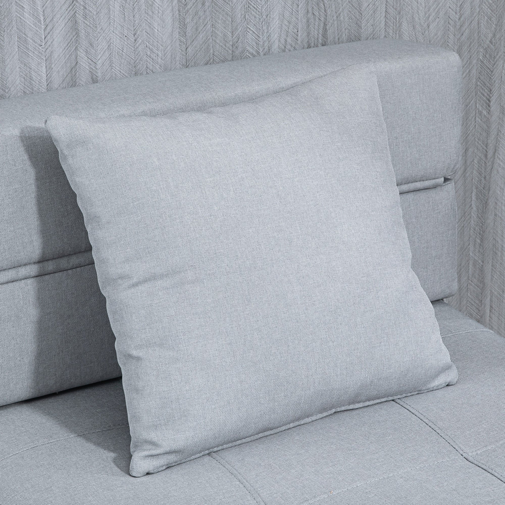 Fauteuil convertible 1 place fauteuil lit chauffeuse 1 place - coussin déhoussable inclus - chaise de sol pour invités, salon, charge 120 kg, gris clair