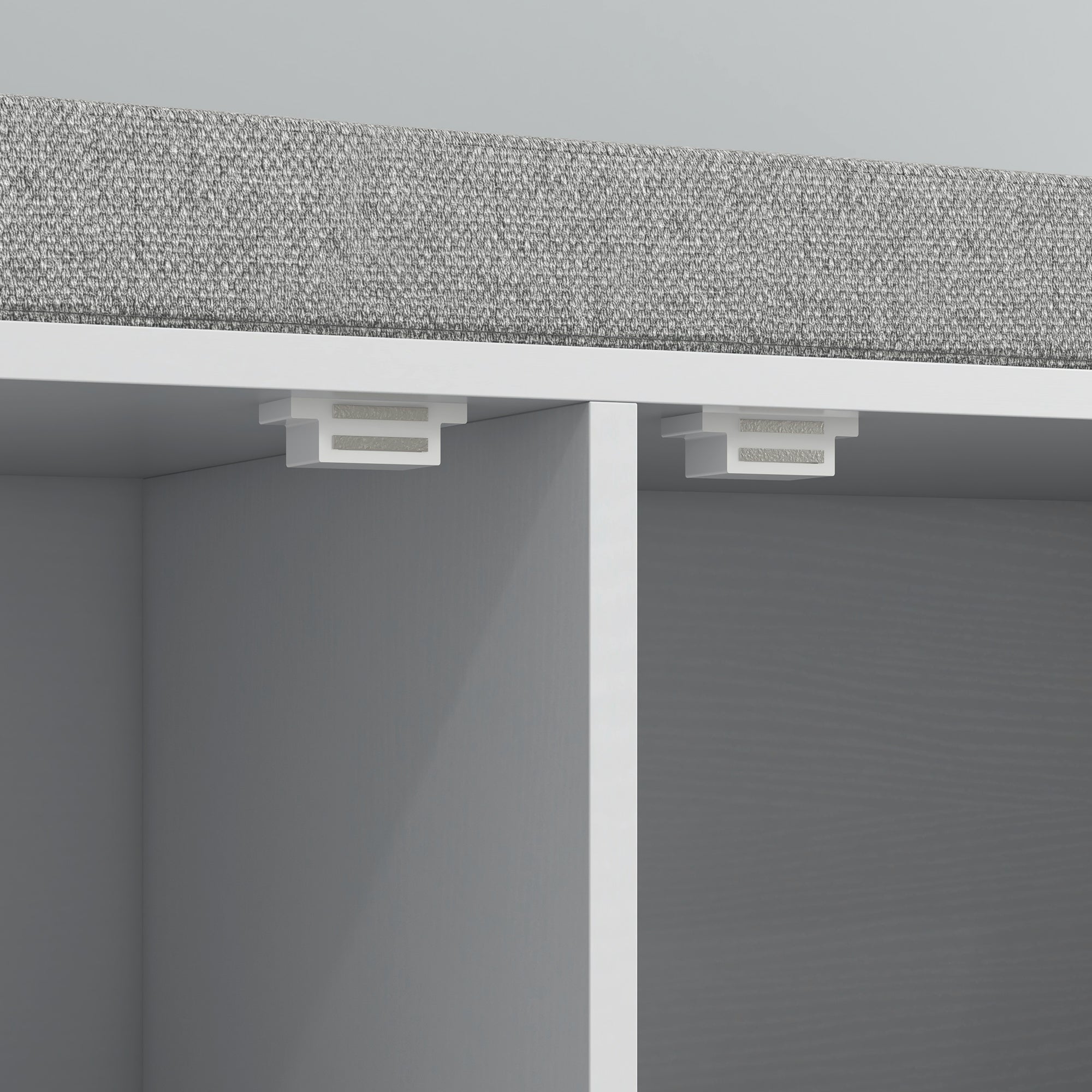 Banc à chaussures meuble à chaussures, 2 placards, meuble d'entrée avec coussin rembourrée, pour couloir, entrée, chambre, 84l x 35P x 50H cm, blanc