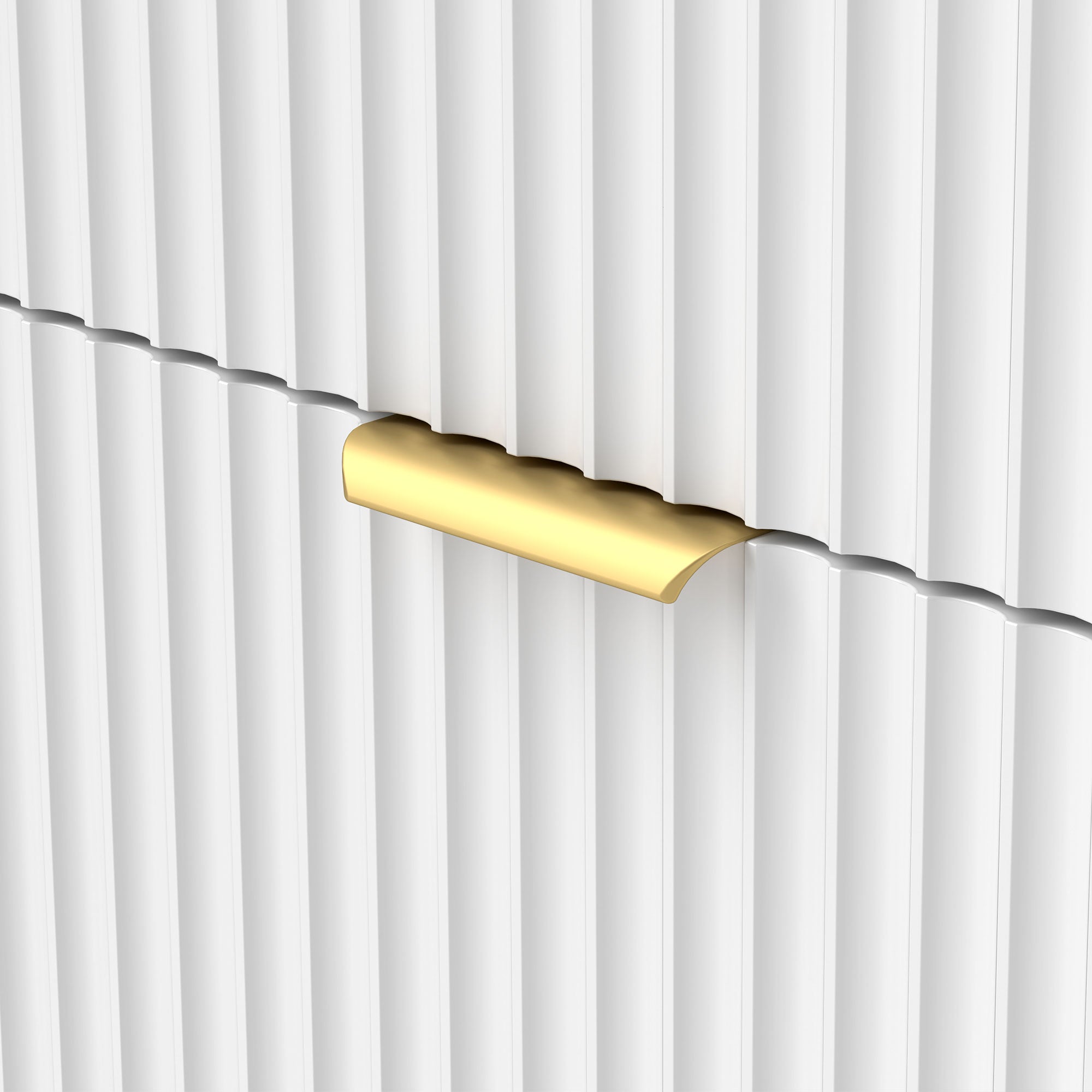 Commode 6 tiroirs commode chambre meuble de rangement moderne avec poignées et pieds dorés, pour chambre à coucher, salon, dim. 120 x 40 x 76,5 cm, blanc