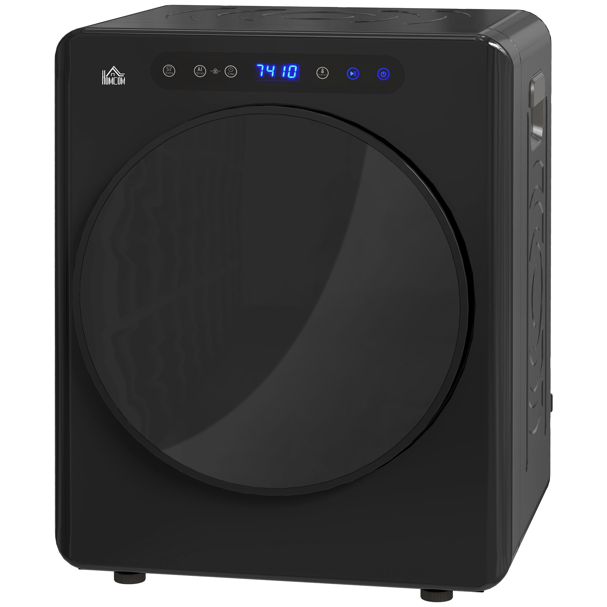 Sèche linge à évacuation compact, sèche-linge électrique 1000 W 3 Kg avec 6 modes de séchage, cuve en acier inoxydable, charge frontale, minuterie, pour appartement, maison, camping-cars, noir