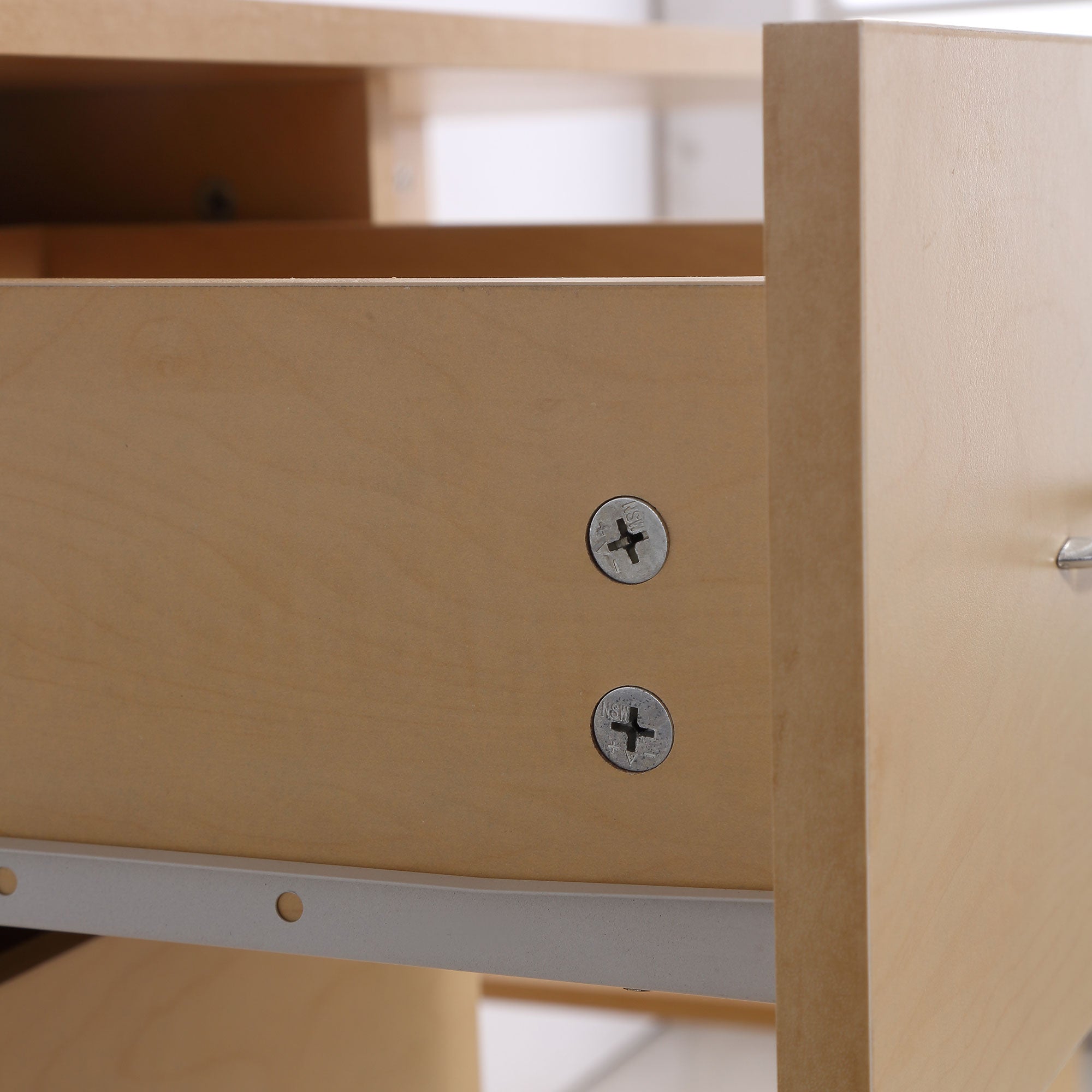 Bureau avec rangement, table informatique 120 x 50 cm, bureau d'ordinateur avec étagères et tiroirs, pour petits espaces, chambre à coucher, aspect bois clair