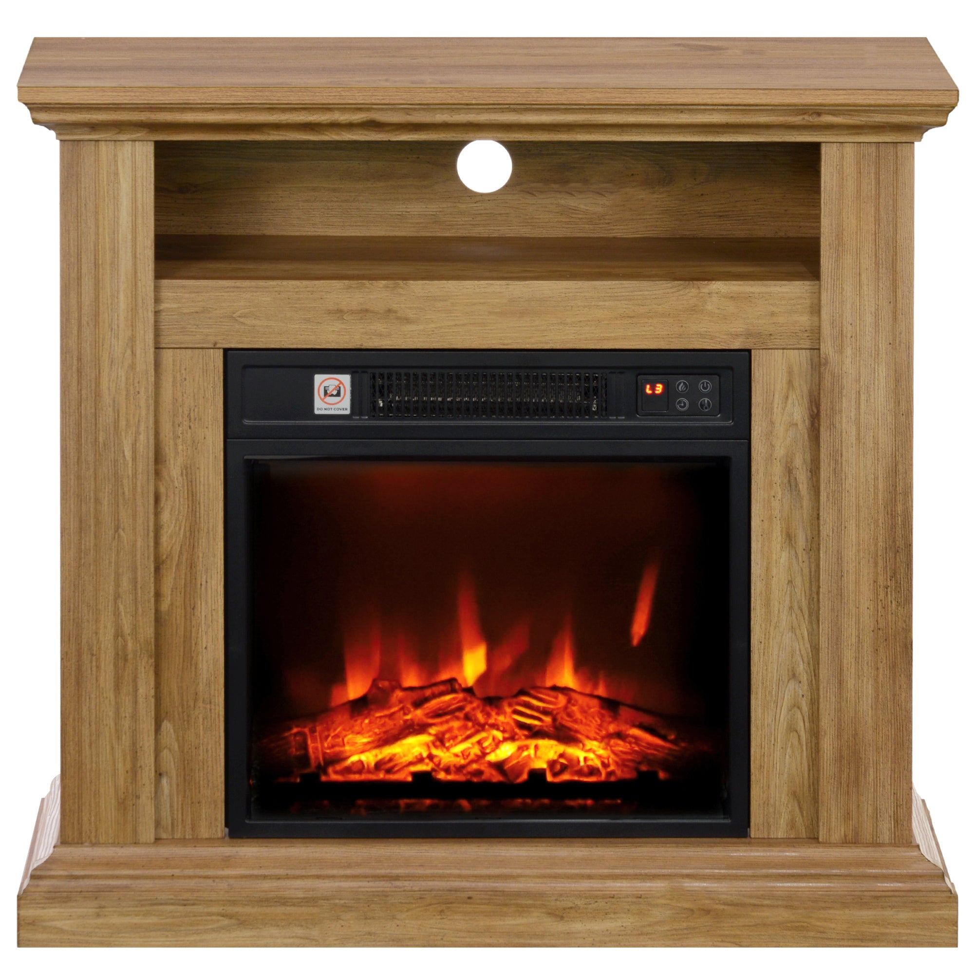 Cheminée électrique, effet flamme 3D, chauffage 1800W, luminosité réglable, télécommande, minuterie, cheminée décorative, sécurité renforcée, 81,5 x 30 x 76,2 cm, brun effet bois