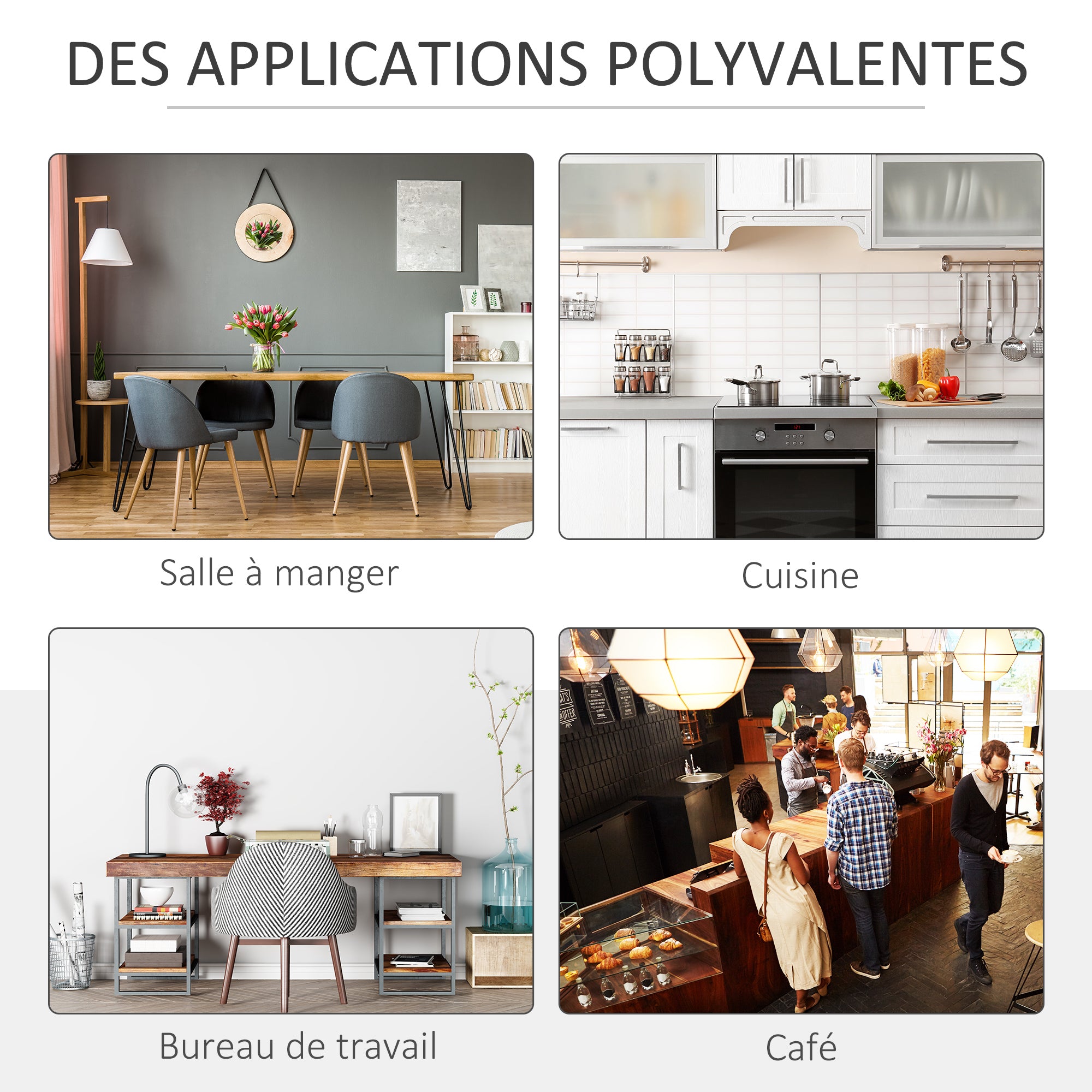 Lot de 2 Chaises de Salle à Manger Design scandinave - Pieds effilés Bois hêtre - Assise Dossier accoudoirs ergonomiques Lin Gris