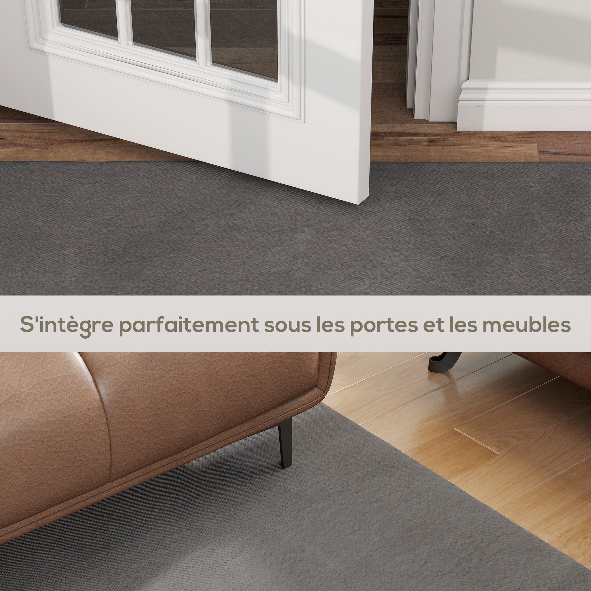 Tapis salon 230 x 160 cm tapis à poils longs, lavable en machine, antidérapant, en fausse fourrure, pour salon, chambre à coucher, bureau, gris clair