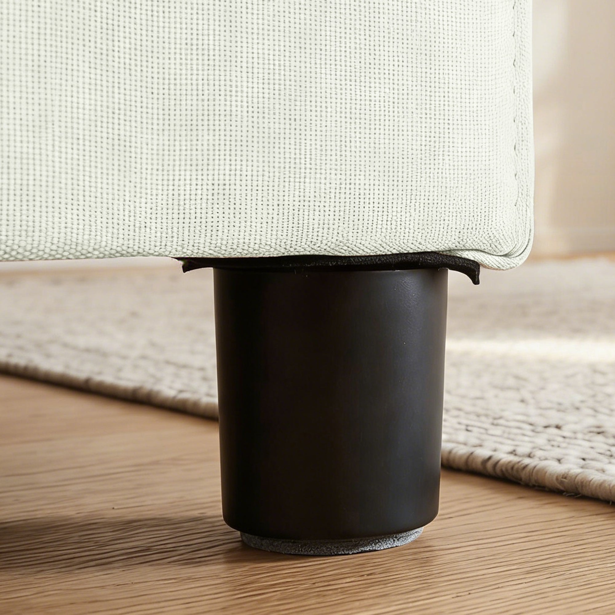 Canapé 2 places modulable, canapé de salon moderne 146 cm sans accoudoirs avec assise large, coussins épais, tissu en lin, pour chambre, appartement, petit espace, crème