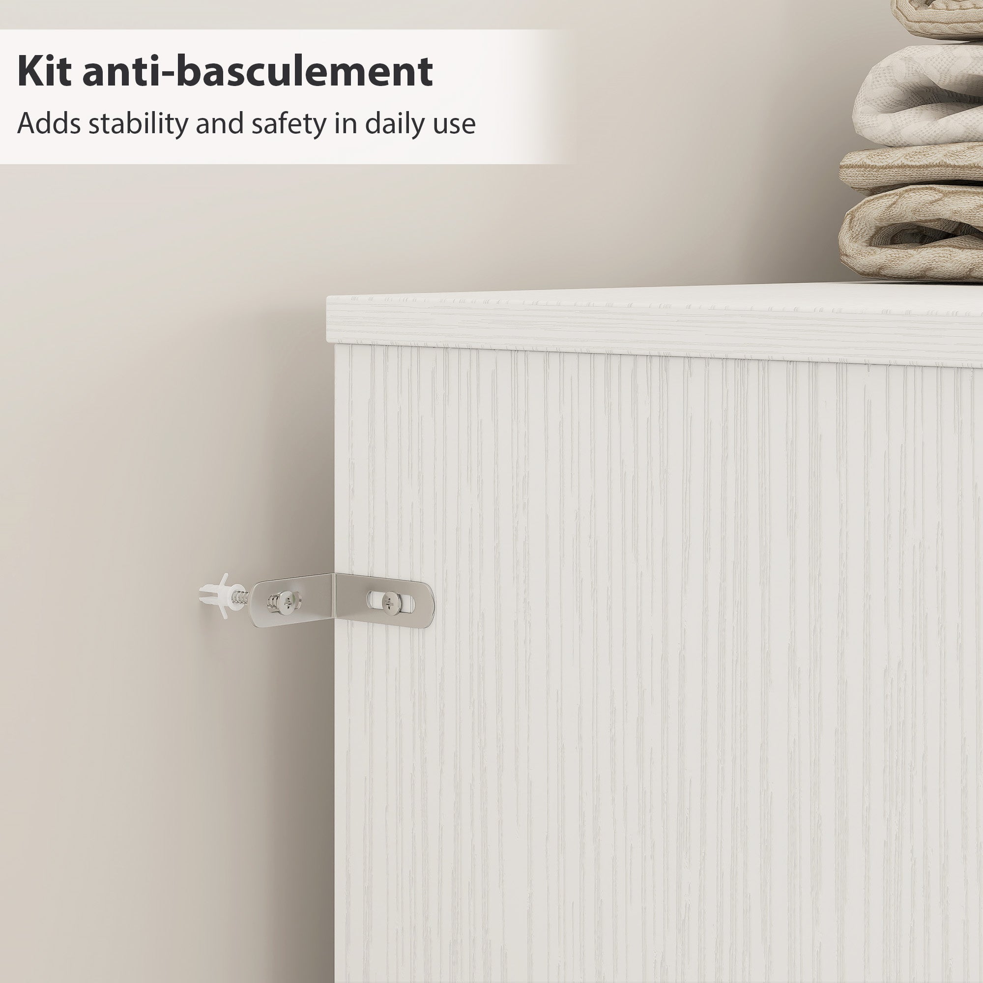 Tête de lit sur pied 160 cm avec rangements, accessoire de lit moderne avec 4 compartiments ouverts pour chambre, 160 x 20,2 x 108,2 cm, blanc