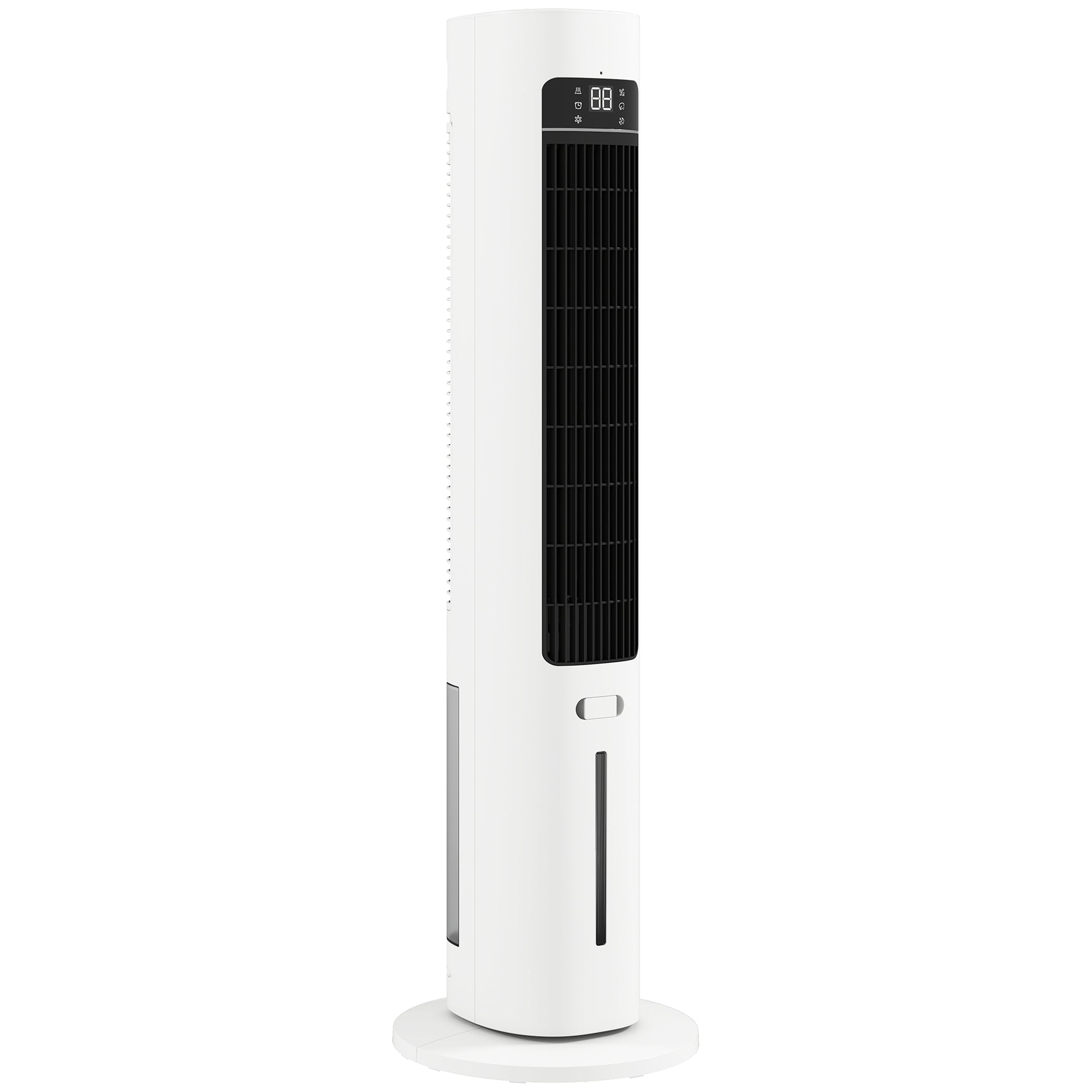 Refroidisseur d'air colonne 3 en 1 refroidisseur humidificateur et ventilateur, oscillation 48°, 3 vitesses 3 modes, réservoir d'eau 3L, blocs de glace, télécommande, pour chambre bureau, blanc