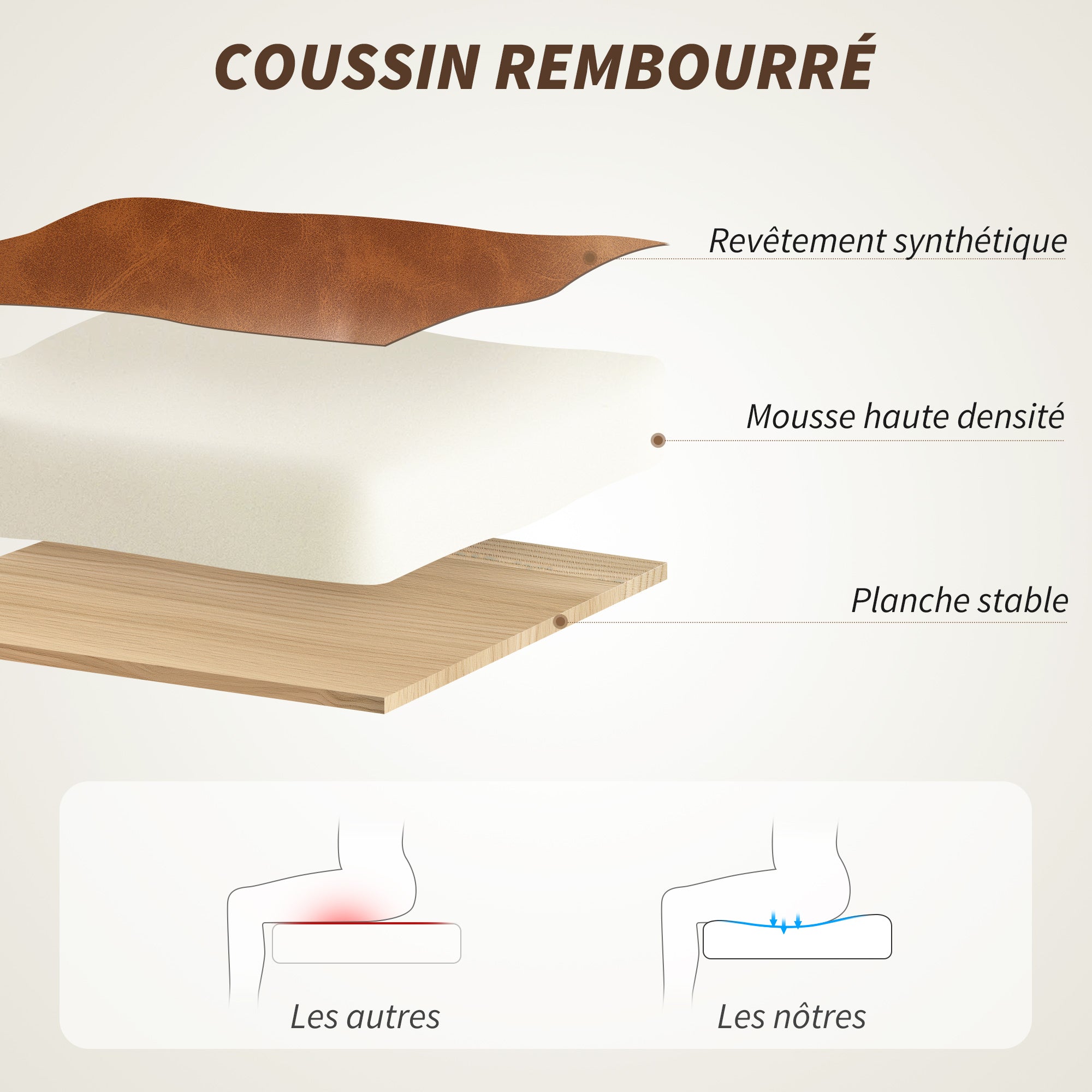 Chaise de bureau, fauteuil de bureau, fonction basculante, hauteur réglable, assise pivotante, avec accoudoirs roulettes, capacité 120 kg, marron