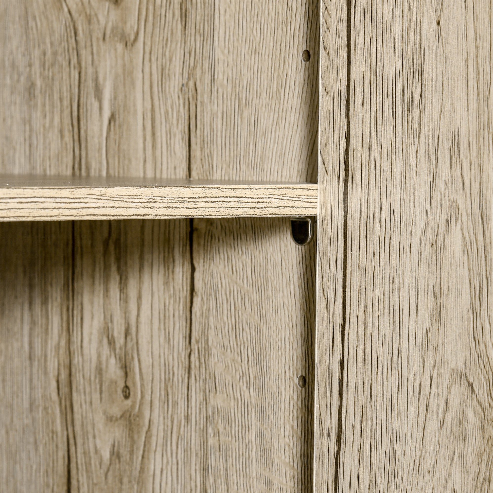 Buffet de cuisine armoire de cuisine multi-rangements 2 portes 3 tiroirs 3 étagères + grand plateau 90L x 39l x 169H cm bicolore chêne clair gris