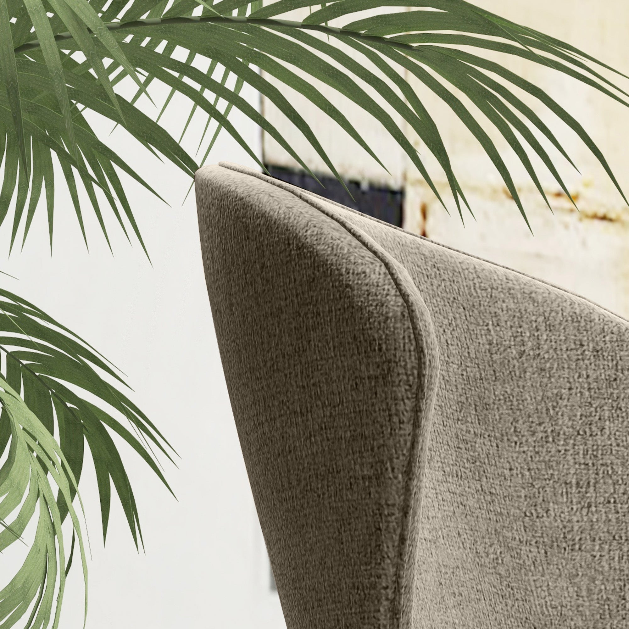 Lot de 2 chaises de salle à manger, chaise de cuisine, assise rembourrée en tissu aspect lin, pieds en acier stable, chaise de salle de bureau, design moderne, marron clair