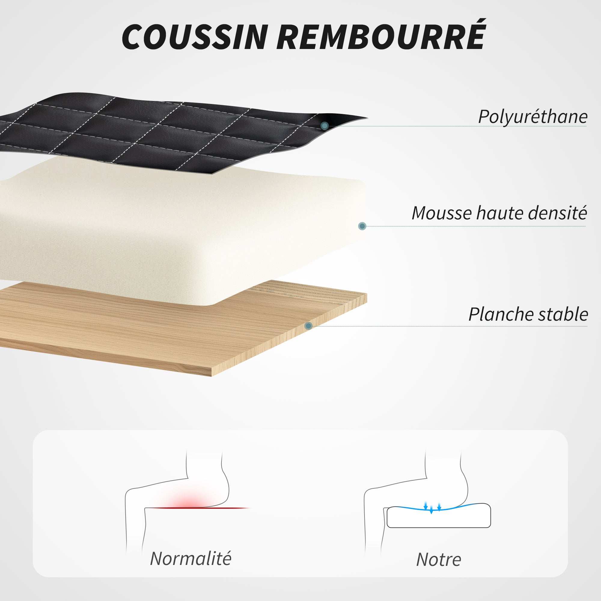 Fauteuil de bureau avec accoudoirs relevables, chaise bureau ergonomique avec hauteur réglable, fonction de bascule, large assise rembourrée, pivotant 360°, charge 120 Kg, noir