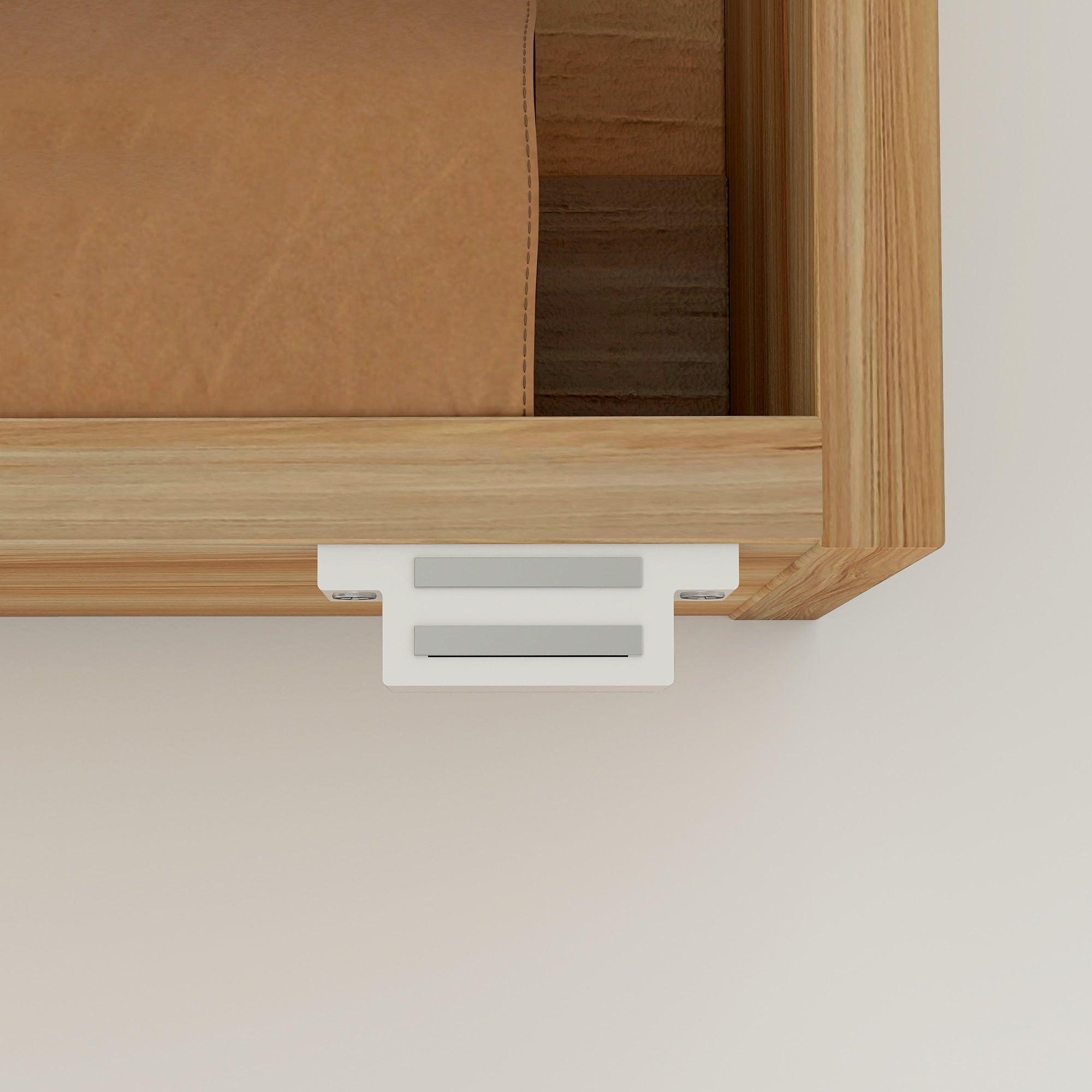 Armoire murale salle de bain avec miroir ovale, 45 x 90 cm, meuble salle de bain moderne, design sans cadre, miroir avec rangement, bois naturel