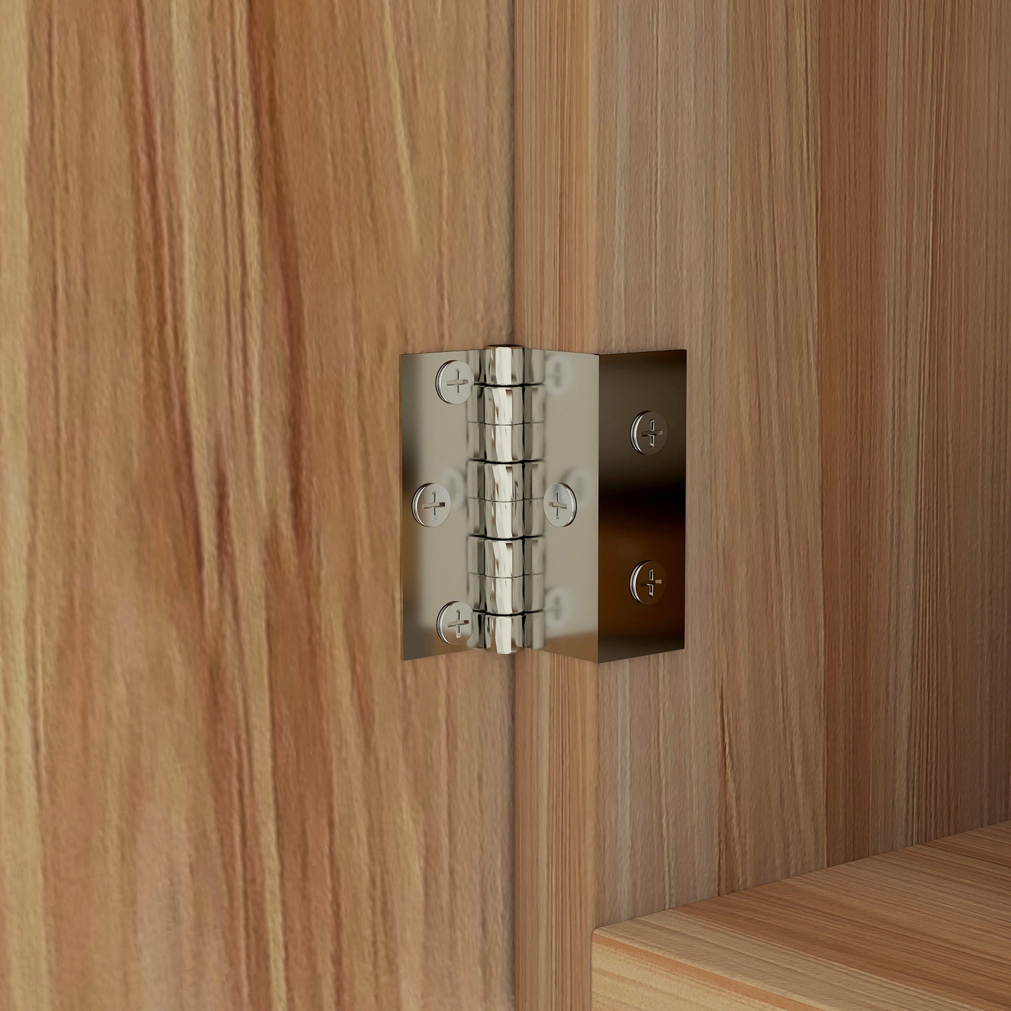 Armoire murale salle de bain avec miroir ovale, 45 x 90 cm, meuble salle de bain moderne, design sans cadre, miroir avec rangement, bois naturel