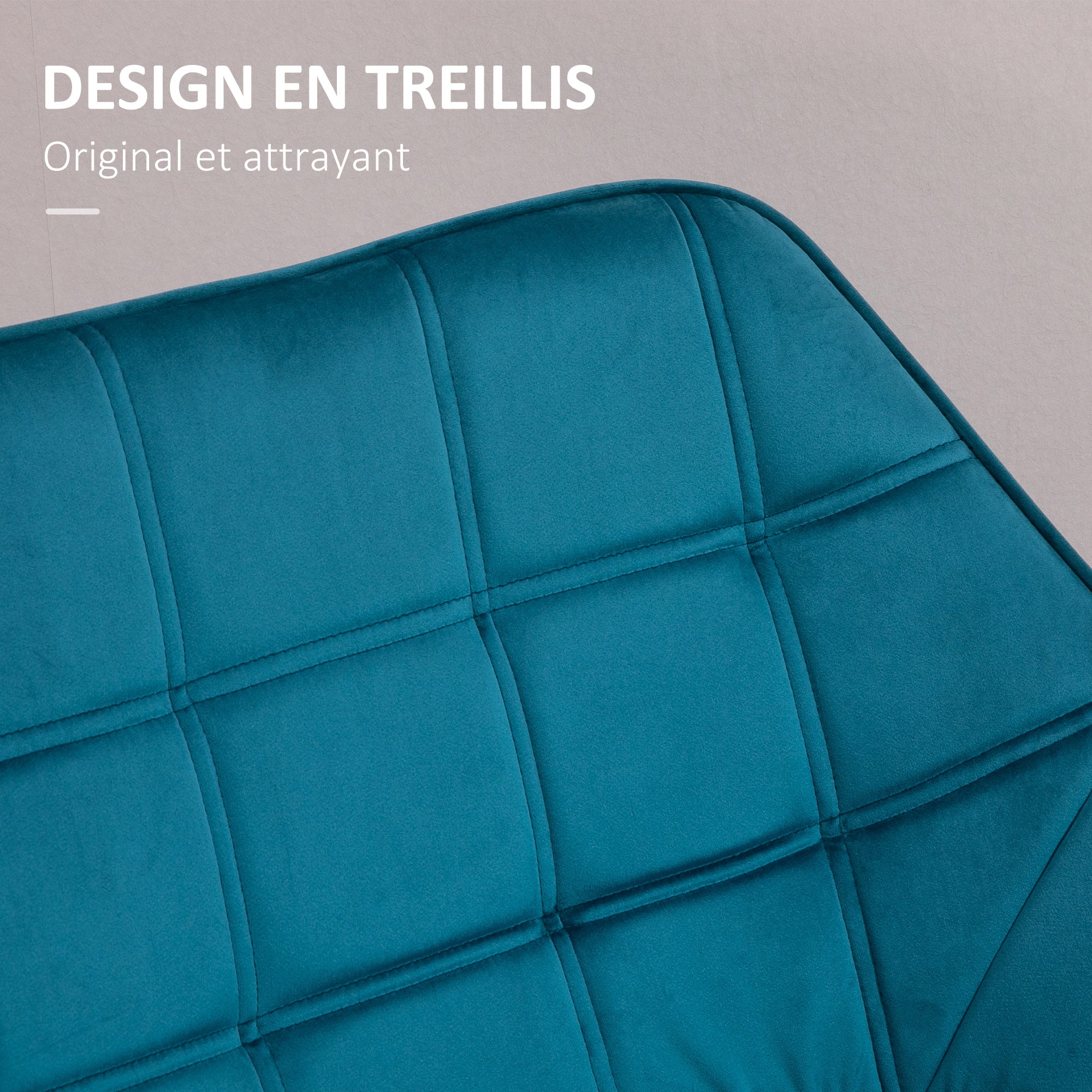 Fauteuil salon chaise coiffeuse fauteuil scandinave avec dossier haut et accoudoir rembourré - avec pied en bois, revêtement en effet velours, 67 x 61,5 x 71 cm, bleu