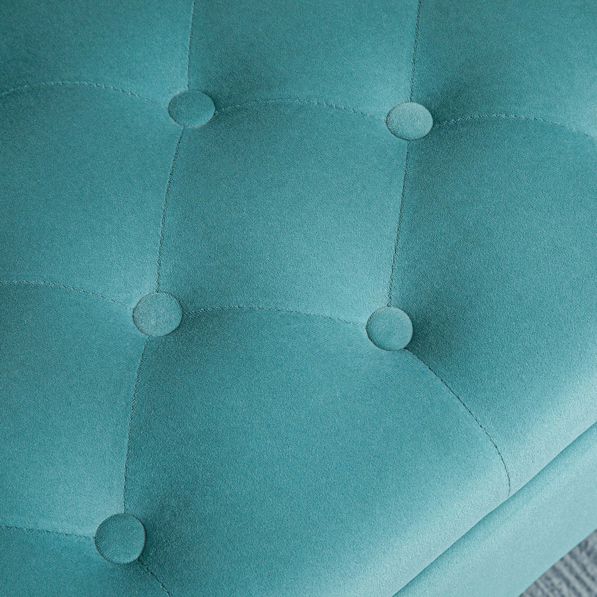 Banc de rangement bout de lit avec accoudoirs, coffre de rangement en tissu velours rembourré et capitonné, charge jusqu'à 220 kg, pour salon, chambre, entrée, 126 x 48,5 x 57 cm, vert