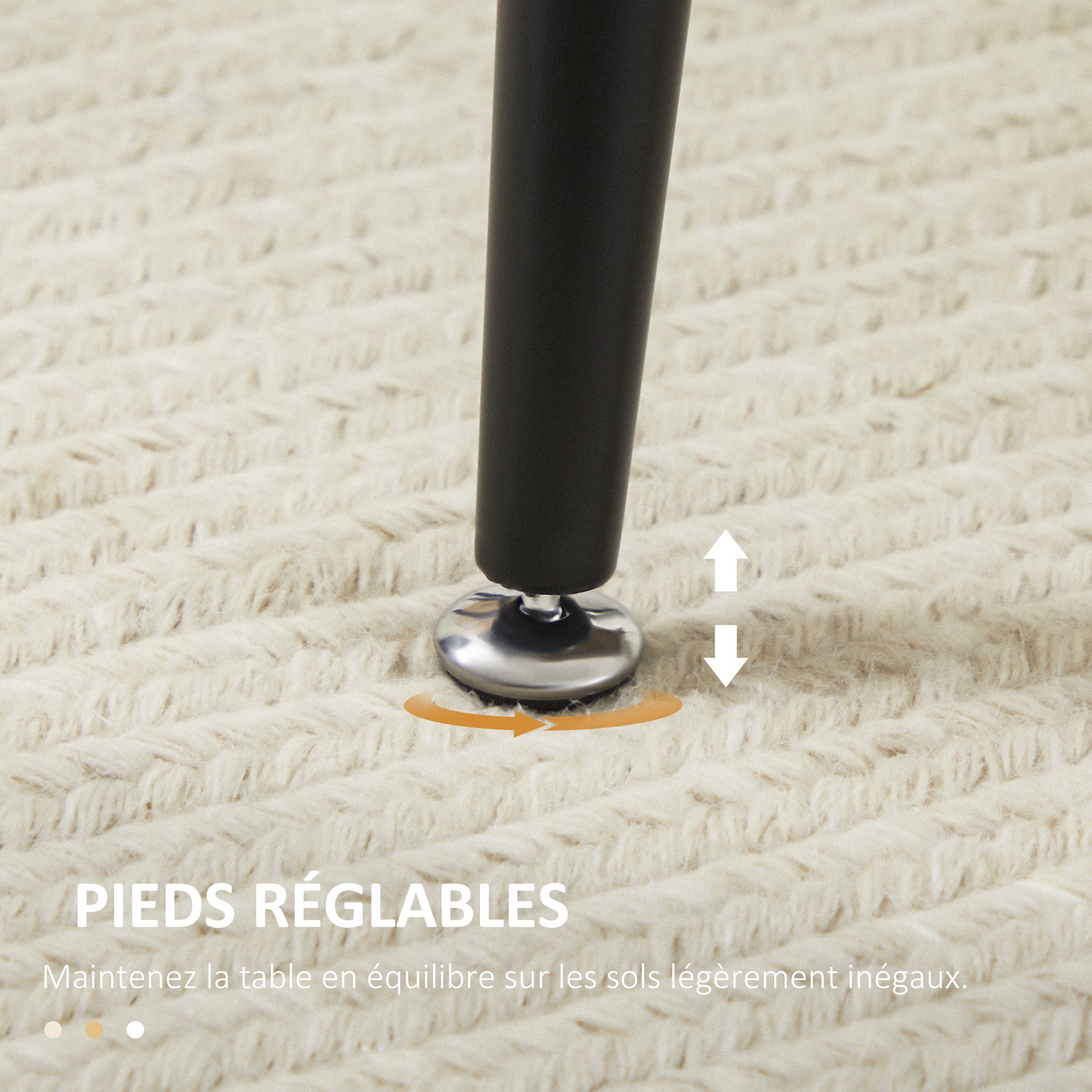 Table à manger rectangulaire, table de cuisine 140 cm, 4 personnes avec plateau effet bois, table de salle à manger, 4 pieds en acier, naturel et noir