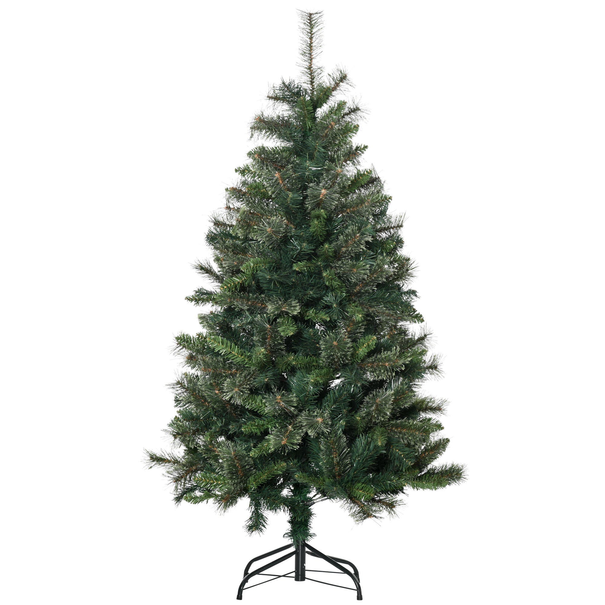 Sapin arbre de Noël artificiel 150 cm 665 branches + support pied vert