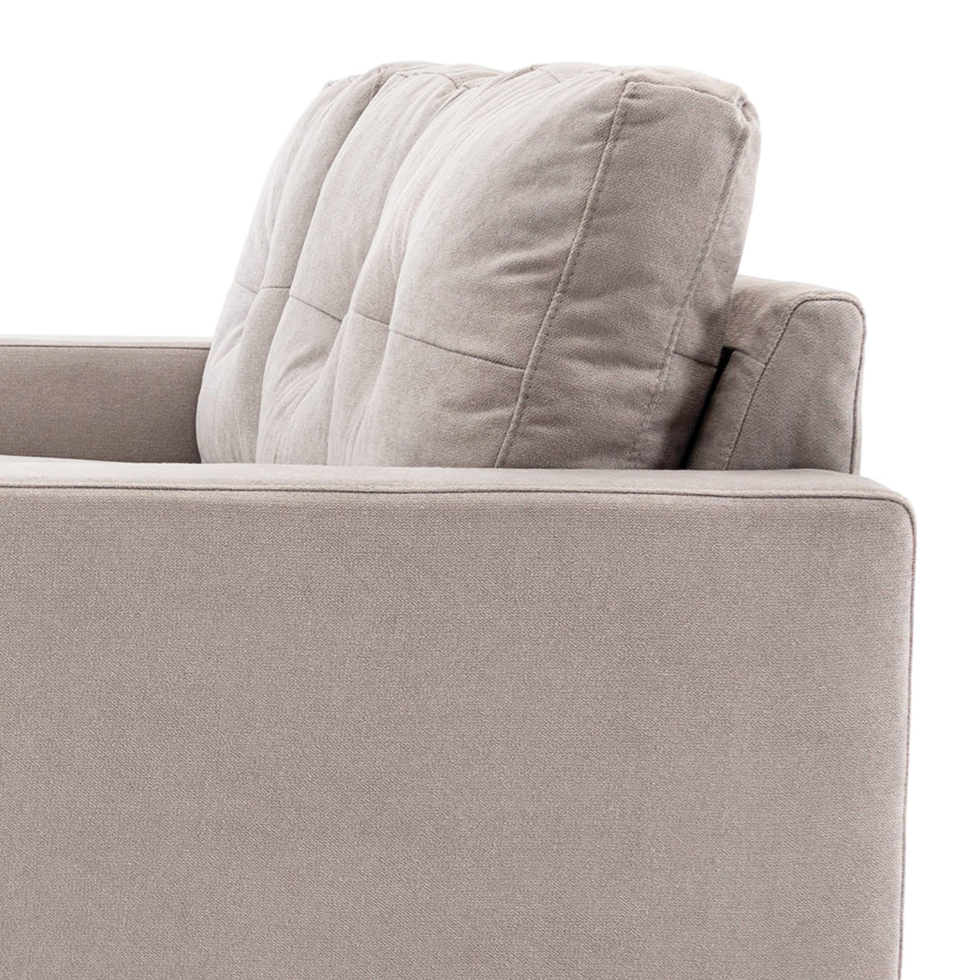 Canapé d'angle en tissu de lin, canapé 3 places, chaise longue reversible gauche ou droite, 193 cm, design scandinave, pour salon, appartement, petit espace, pieds en bois massif, gris clair