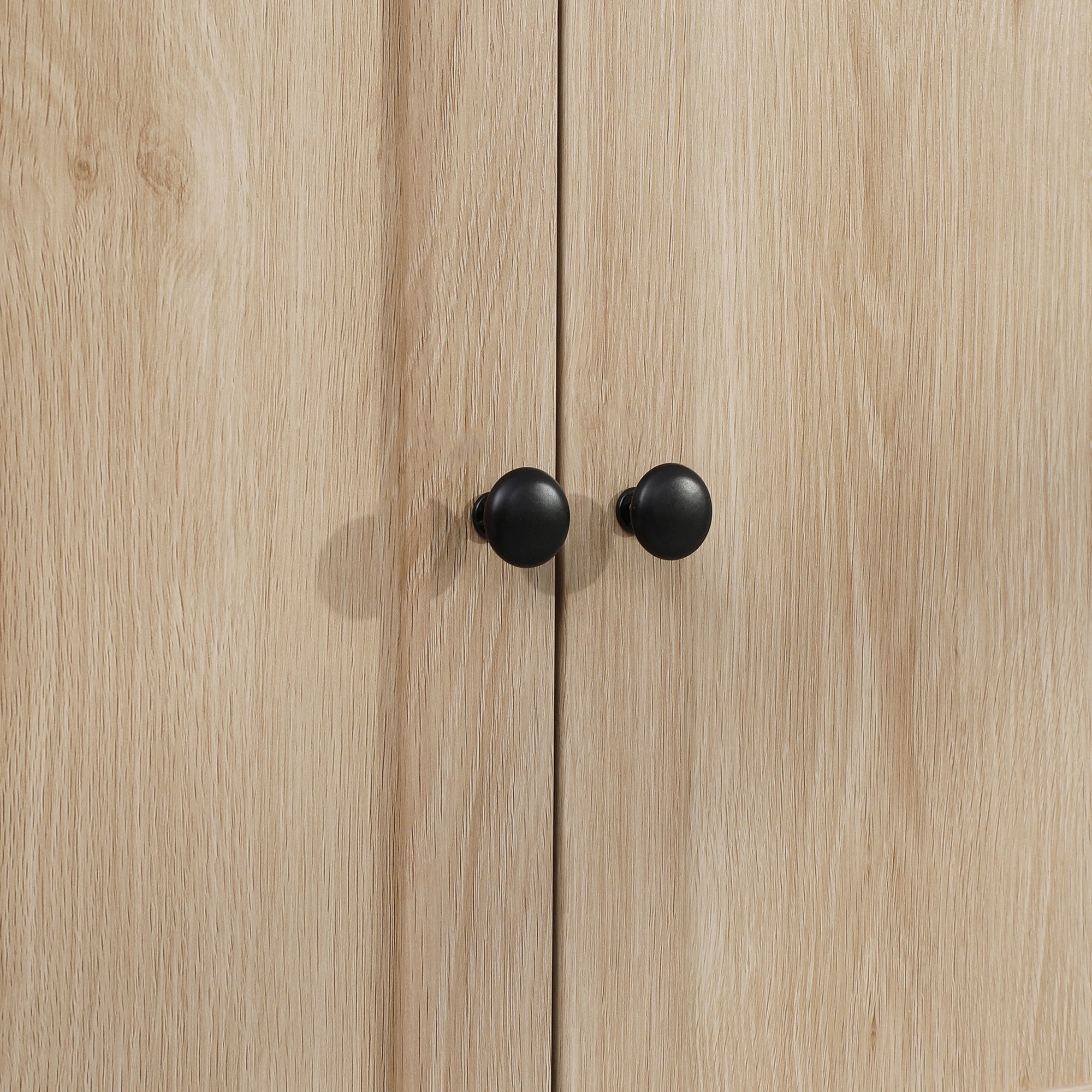 Armoire de cuisine buffet cuisine vaisselier meuble de rangement style moderne avec placards, étagères réglables, tiroir, et niche, pour salle à manger, salon, 74 x 39,5 x 183 cm, chêne clair