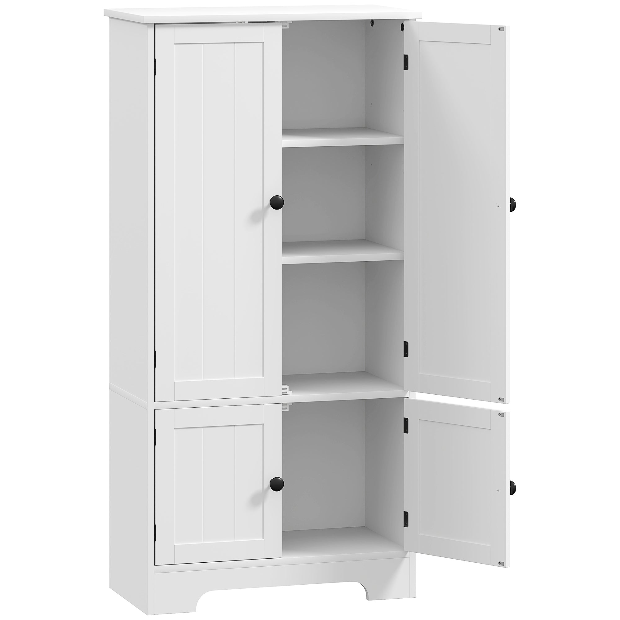 Armoire de cuisine buffet cuisine meuble de rangement avec placards et étagères réglables pour salle à manger, salon, 58,2 x 30 x 123 cm, blanc