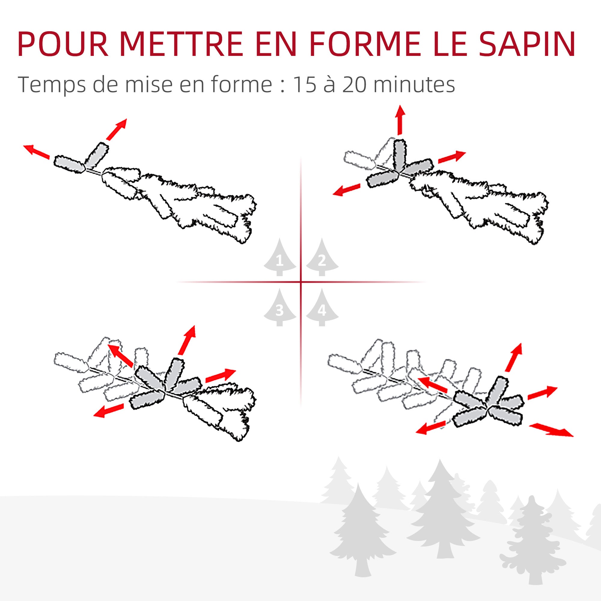 Sapin de Noël Artificiel Aspect enneigé 210 cm 968 Branches épines Imitation Nordmann Grand réalisme